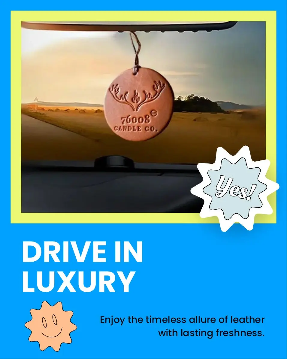 Best Leather Scented Car Air Freshener | Masculine Auto Air Freshener Gift for Him | Gift for the Man that Has It All