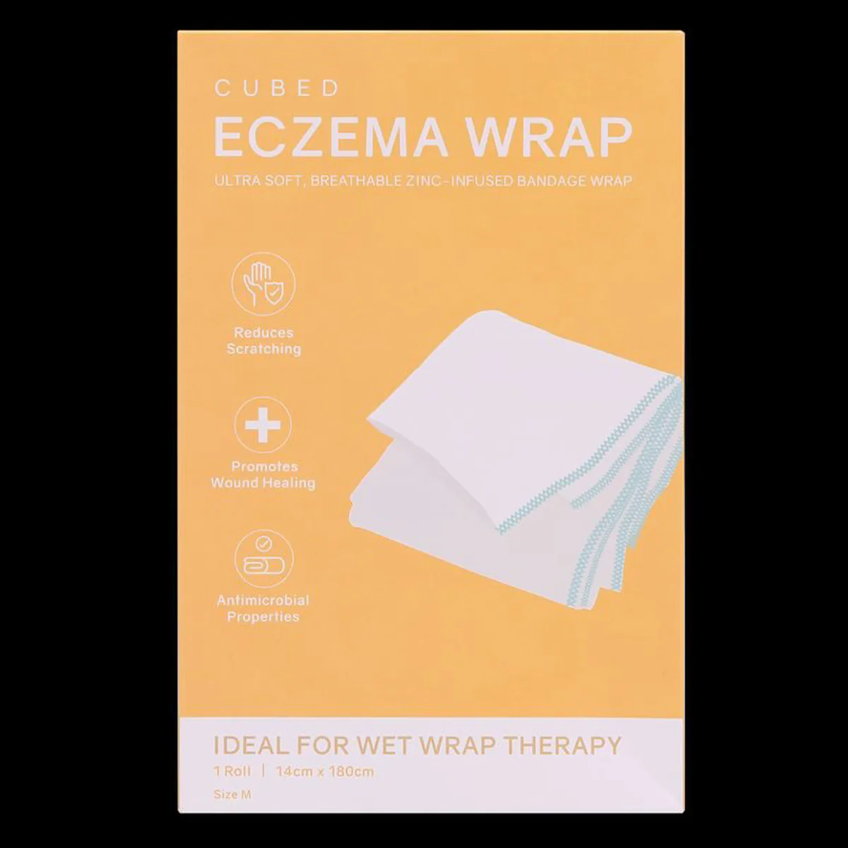 CUBED - Wet wrap 濕敷氧化鋅保濕紓緩繃�?M�?4cm x 180cm | 成人腿部/幼童身軀