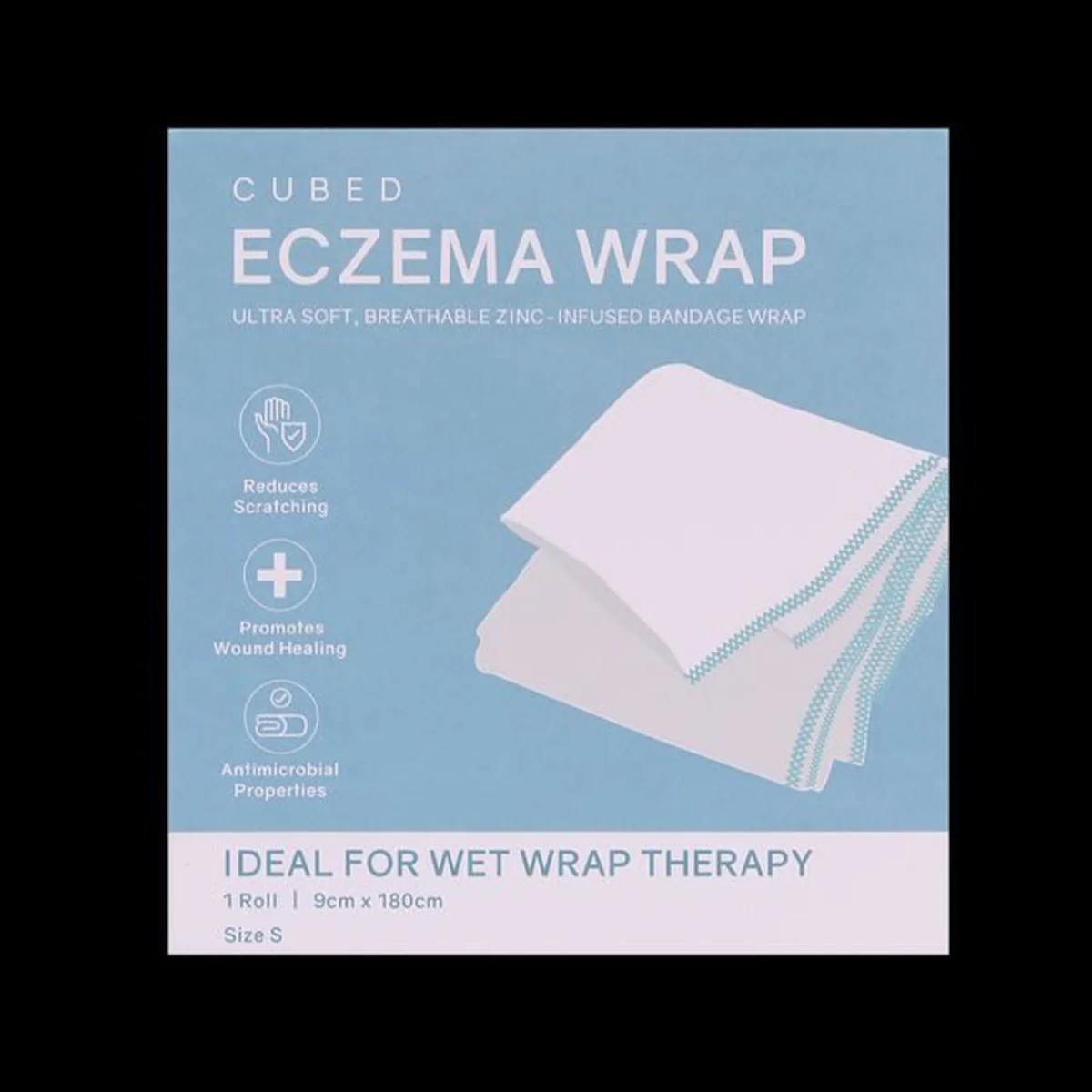 CUBED - Wet wrap 濕敷氧化鋅保濕紓緩繃�?S�?cm x 180cm | 兒童手腳／成人手臂或腳踝