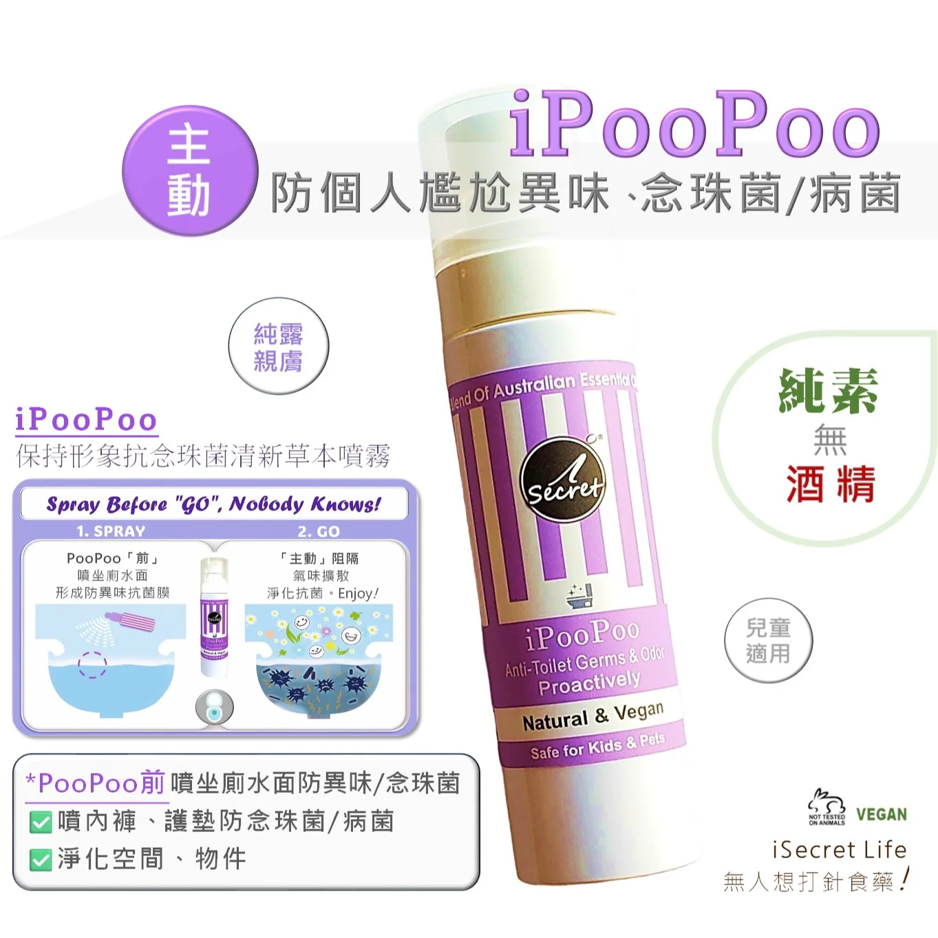 iSecret - iPooPoo ��������� ������� �����F 30ml ��y�b / 80ml ��֧�b