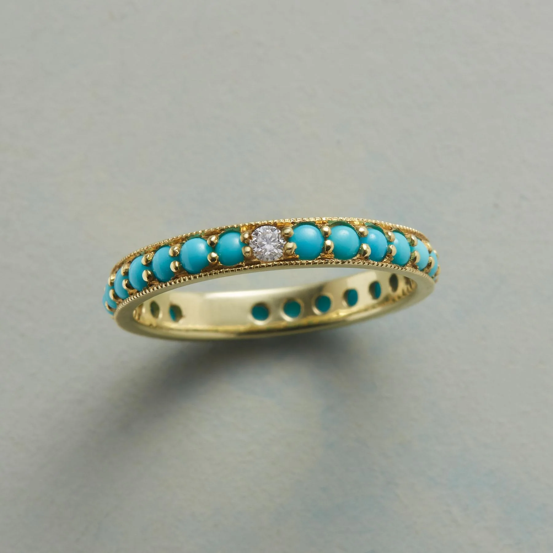 Turquoise And Diamond Band