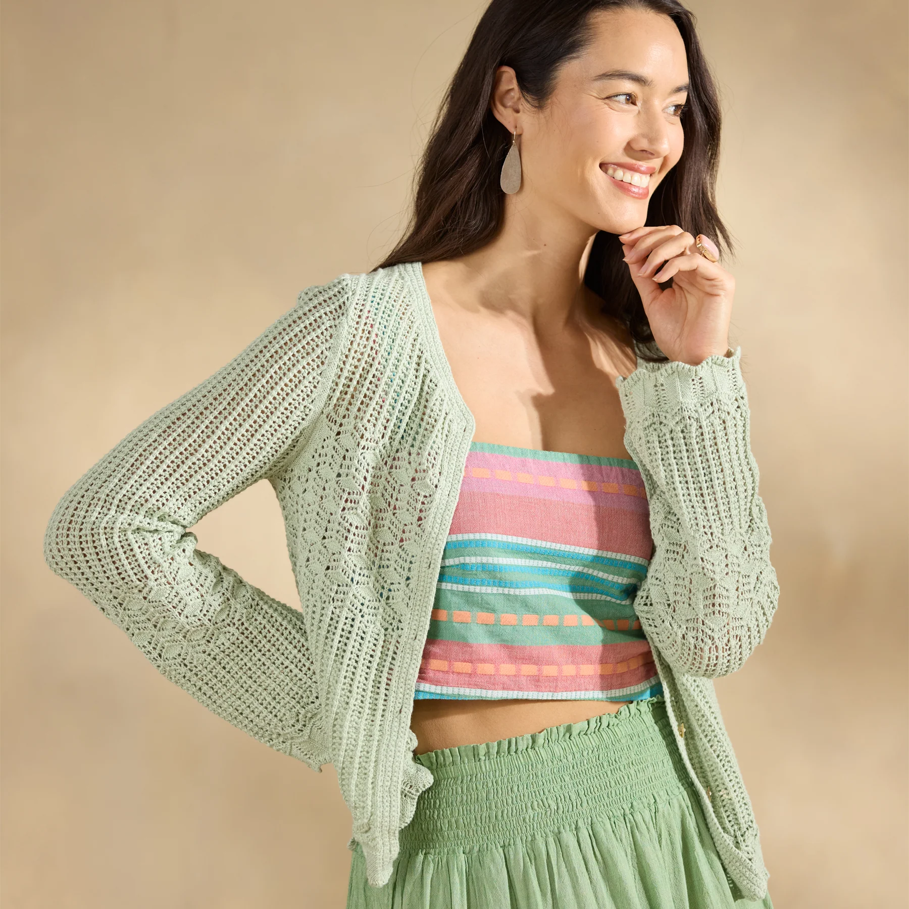 Cassatt Pointelle Cardigan, Petite
