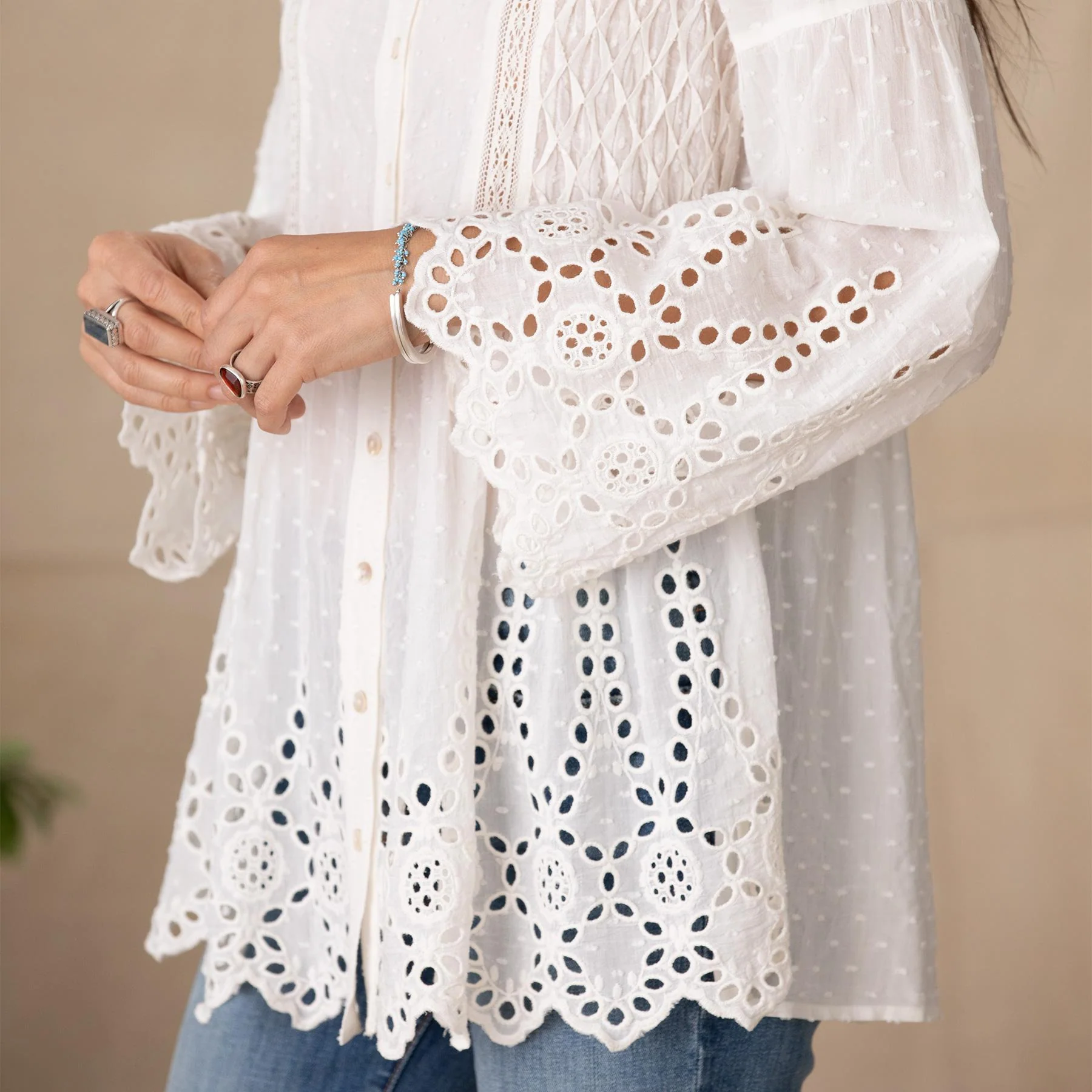 Drea Eyelet Tunic