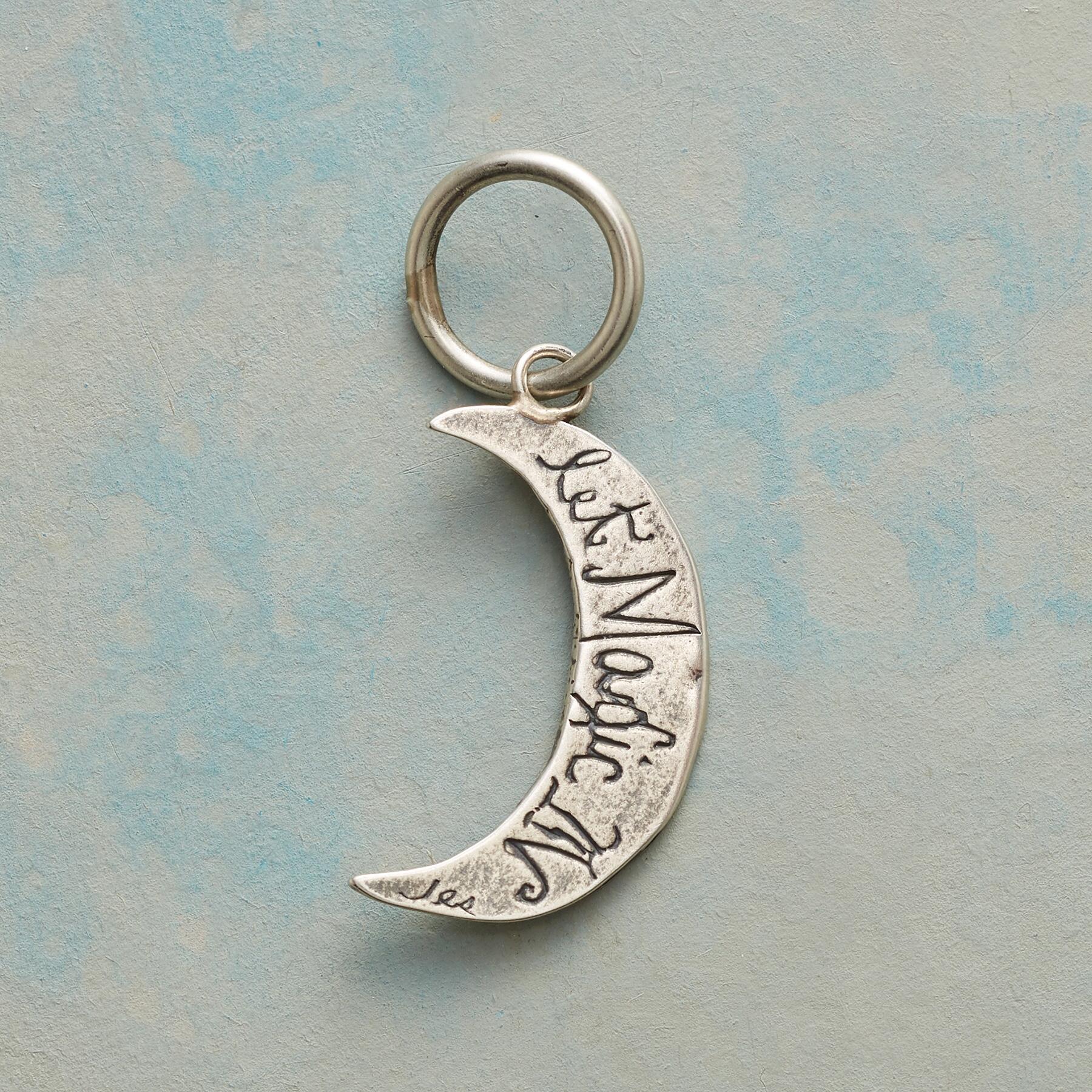 Magic Moon Charm, Sterling Silver