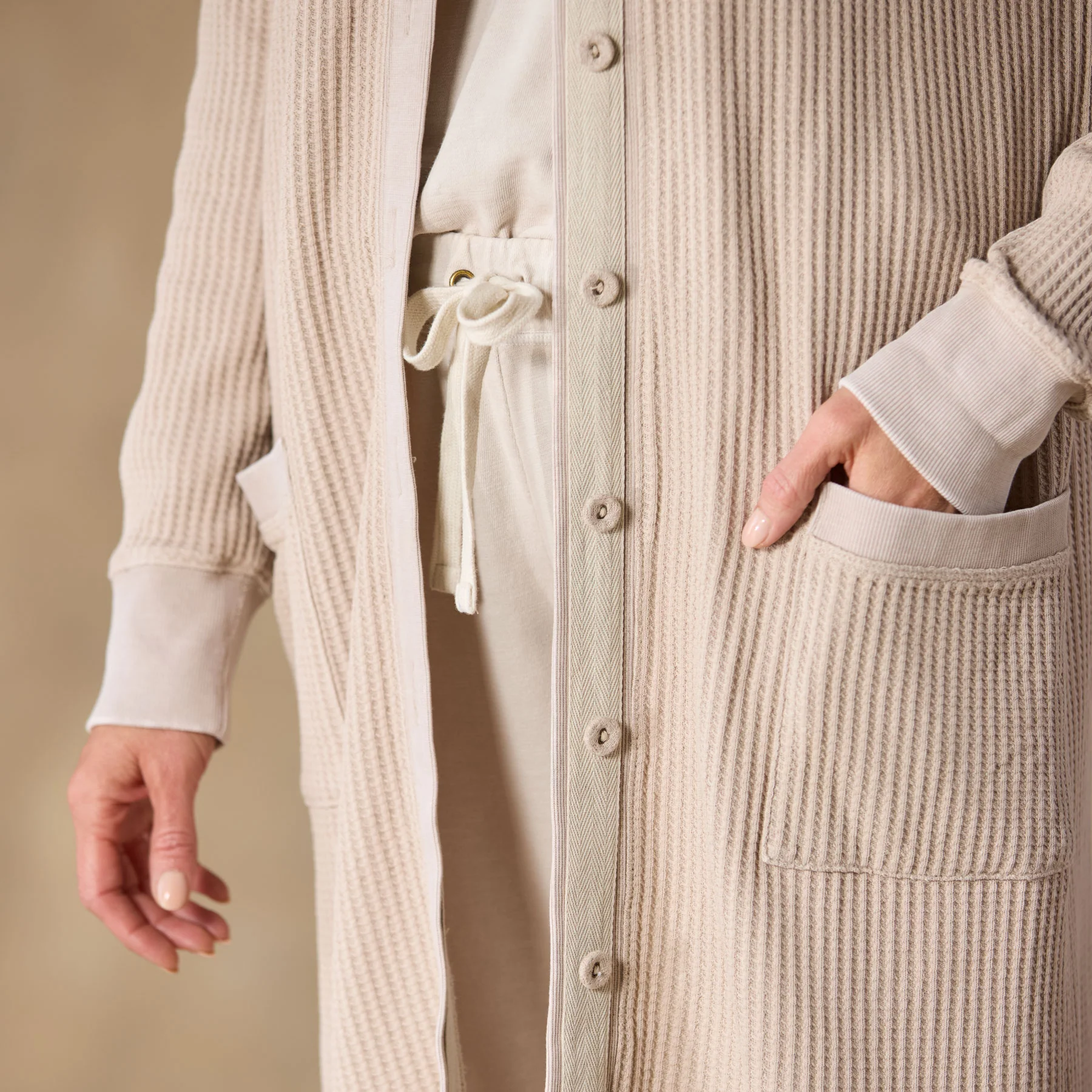 Helene Waffle Cardigan