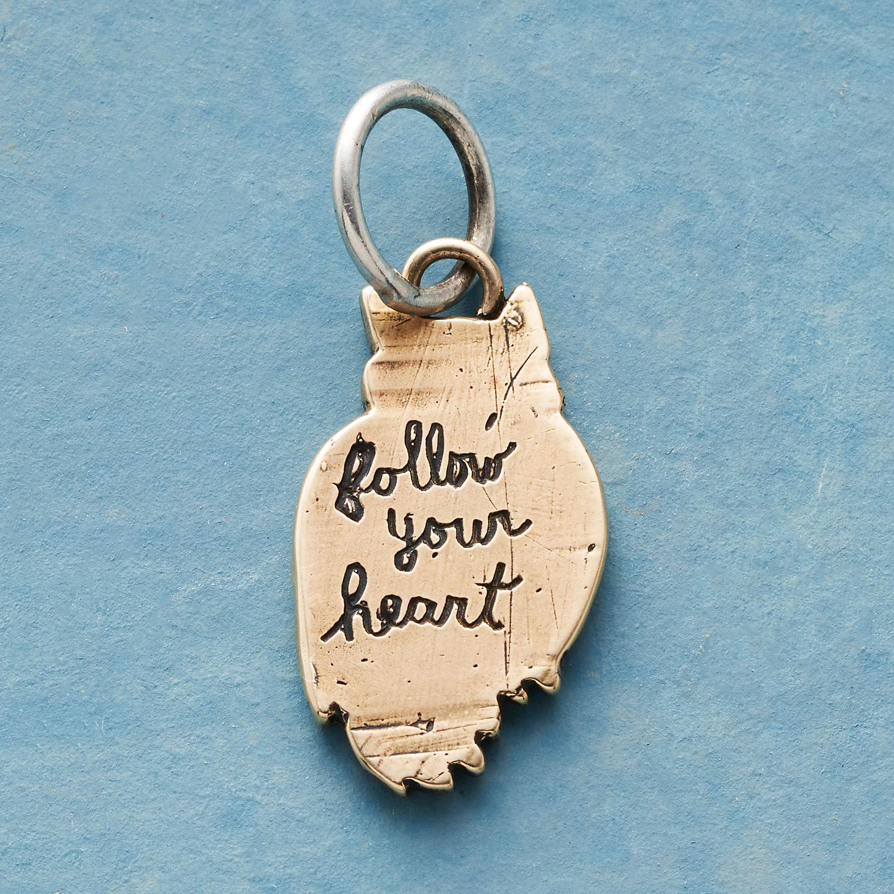 14Kt Gold Peaceful Owl Charm