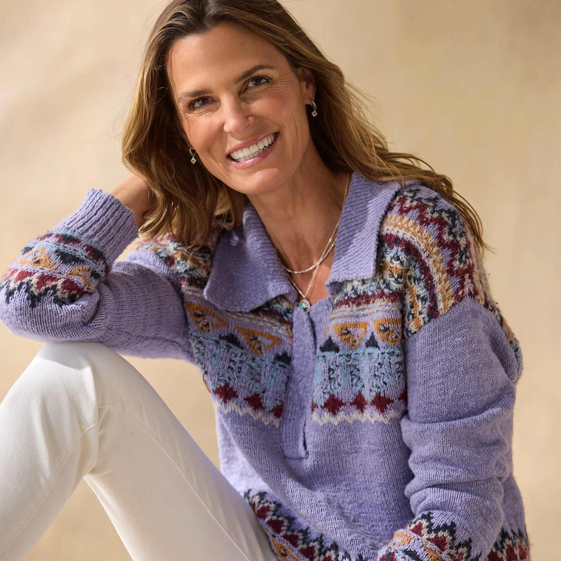Calder Fair Isle Sweater, Petite