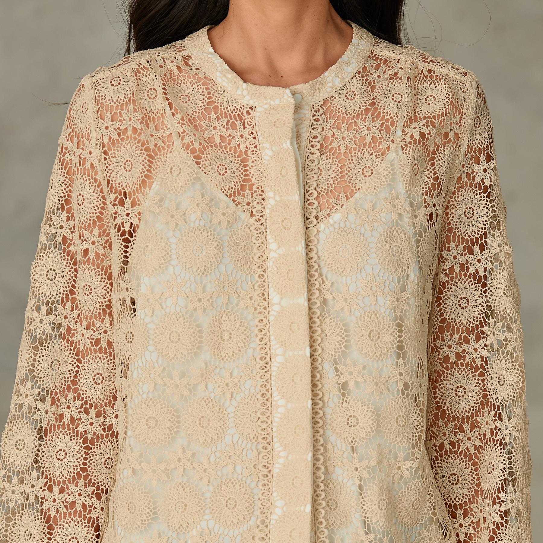 Frances Lace Button-down