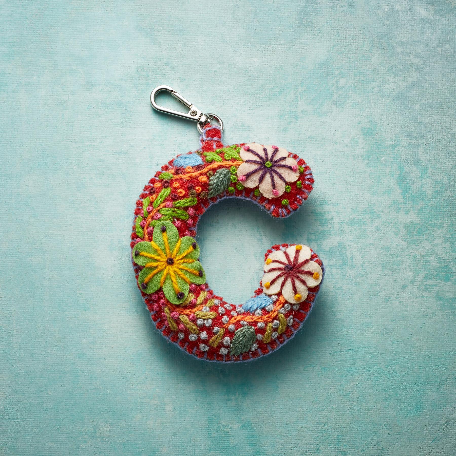 Fleur De Felt Initial Clip
