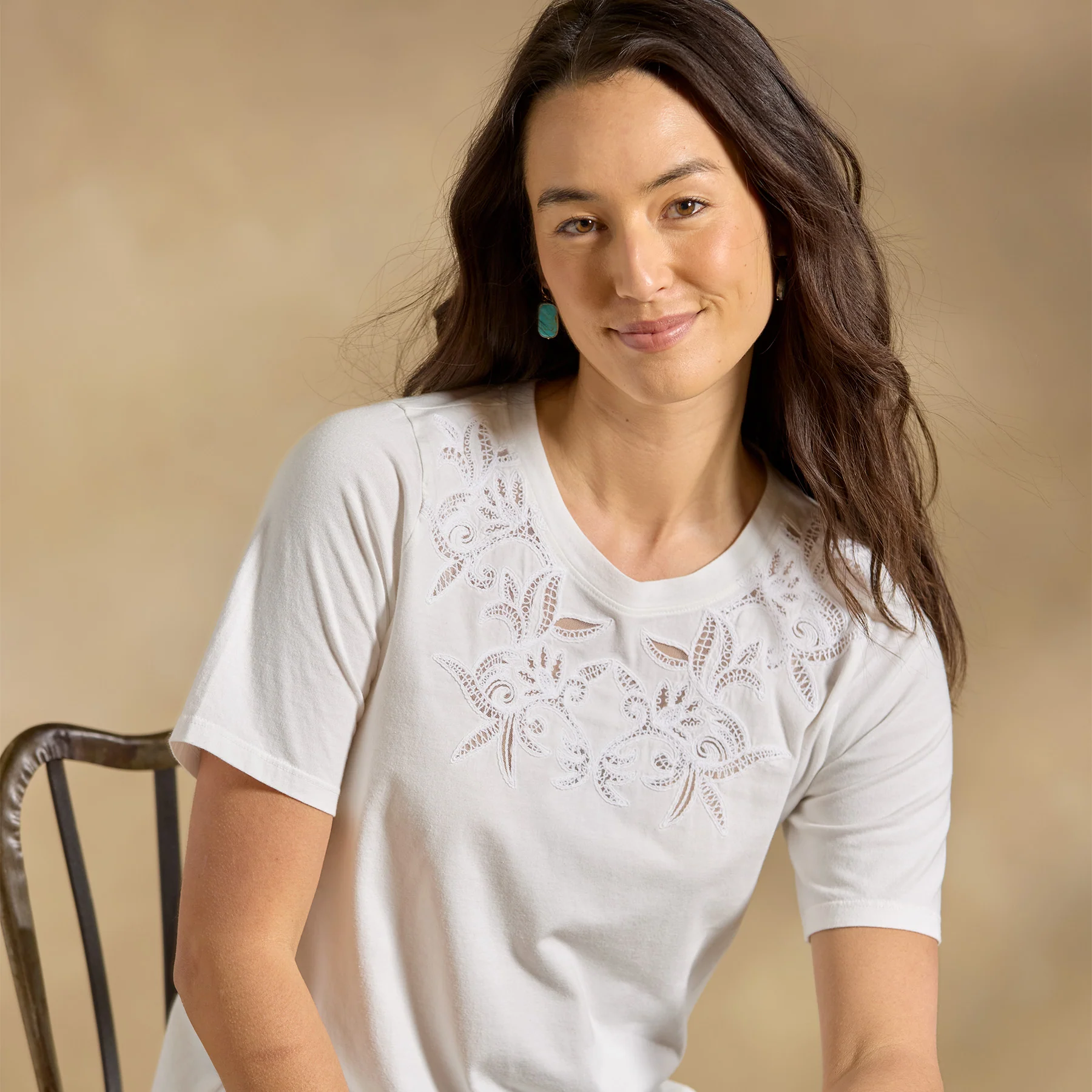 Toluca Lace Tee, Petite