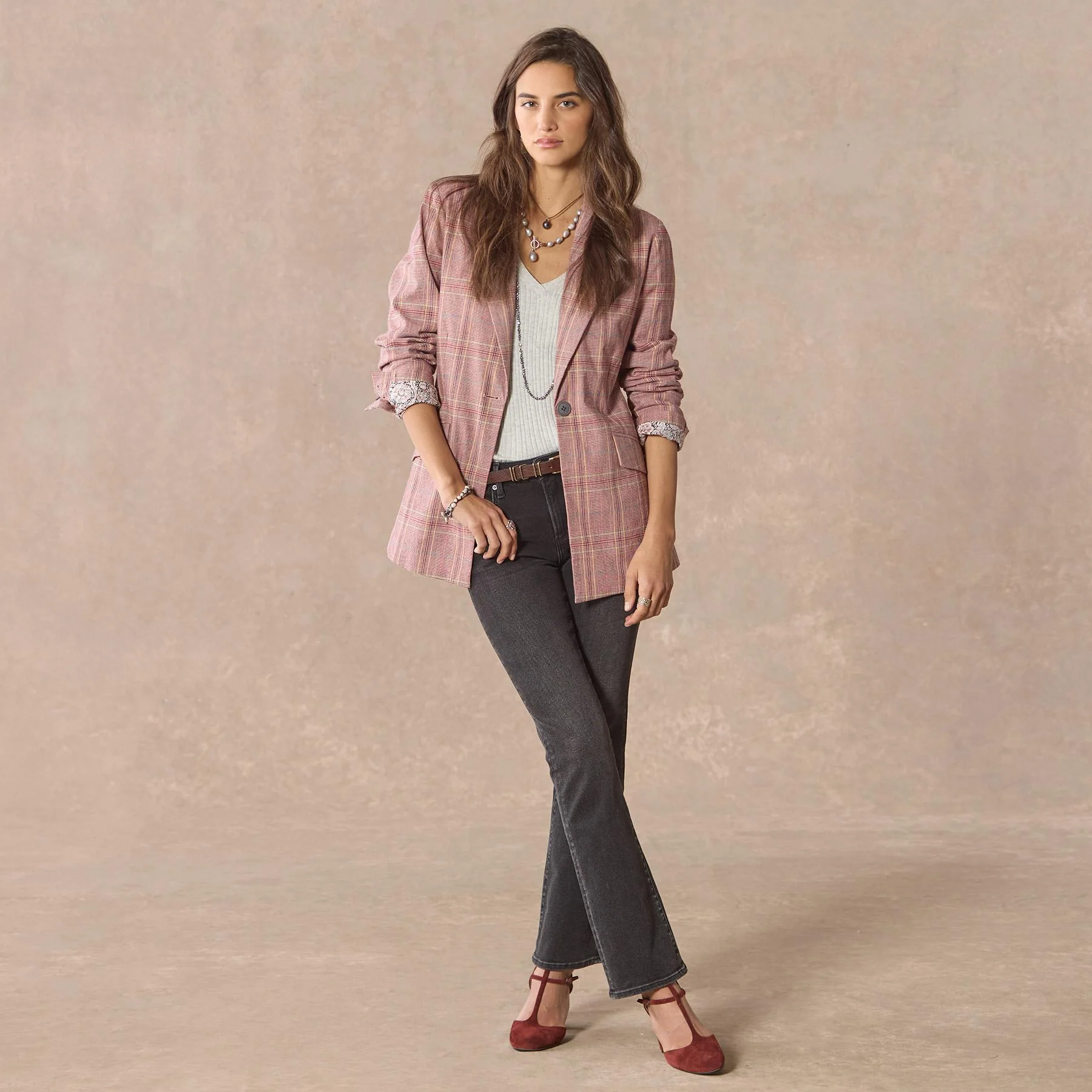 Whitman Plaid Blazer, Petite