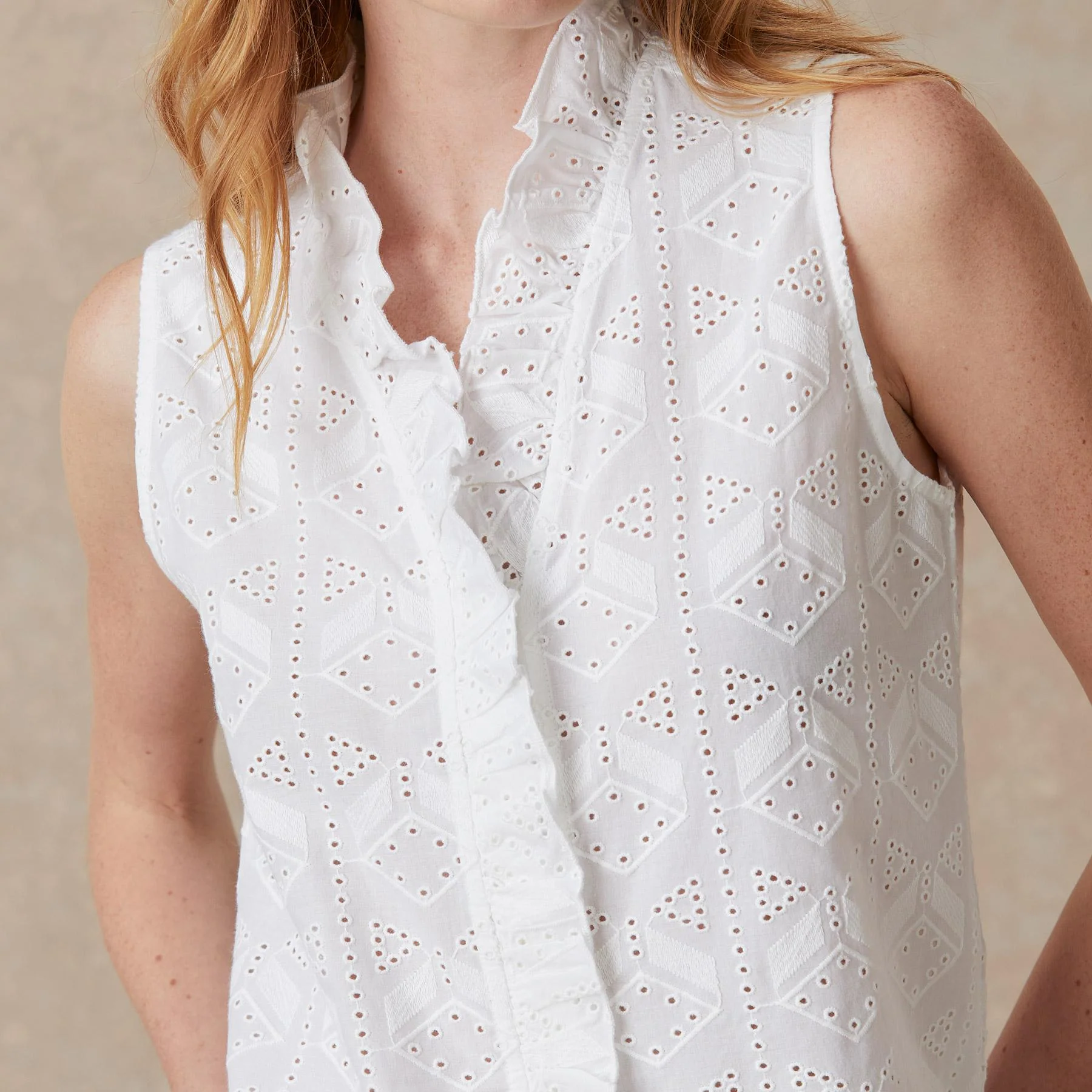 Sienna Ruffle Eyelet Top