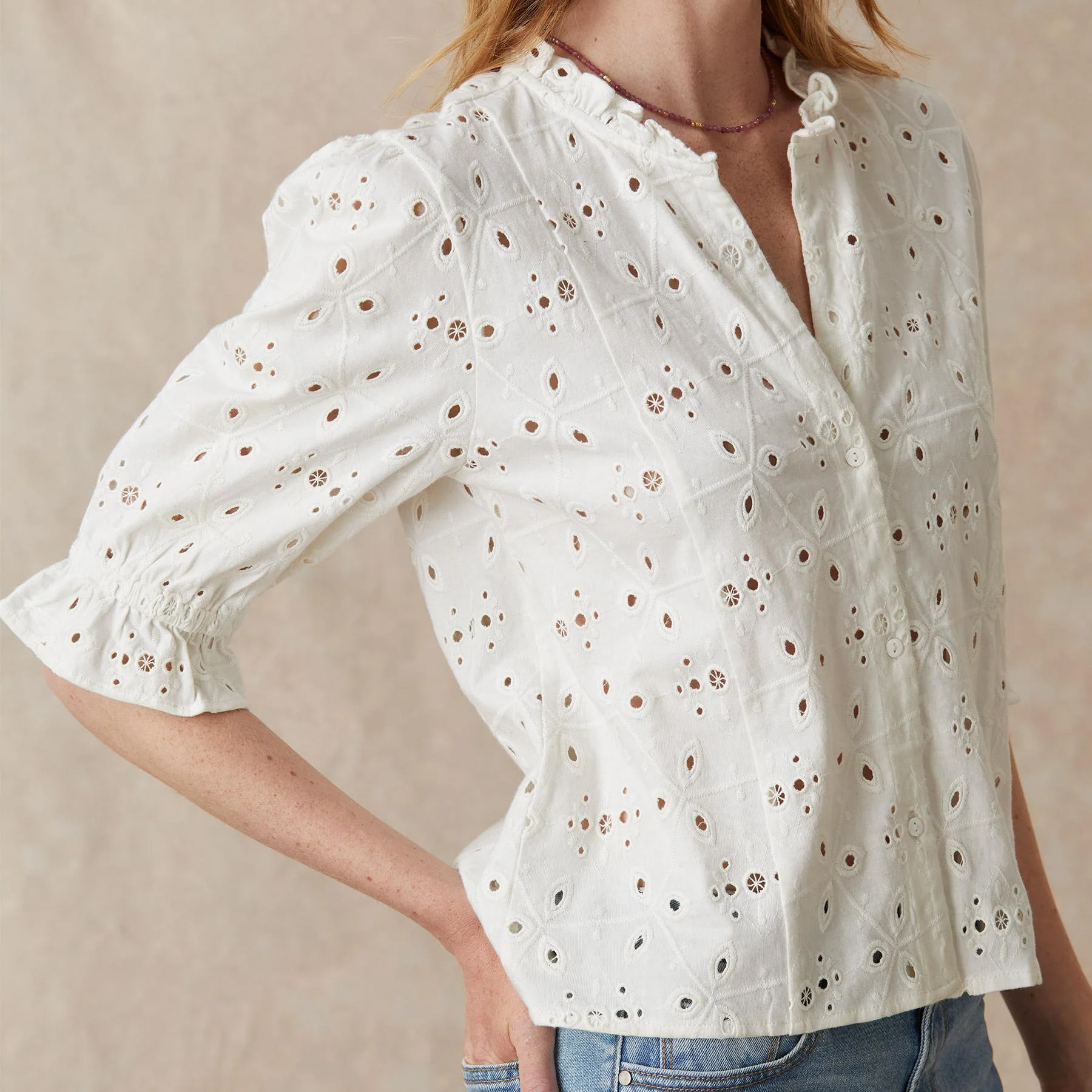 Delaney Eyelet Top