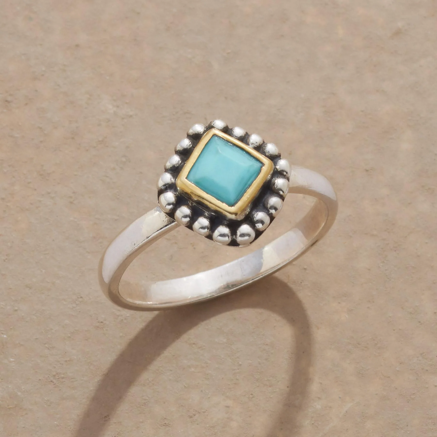 Portrait In Blue Ring