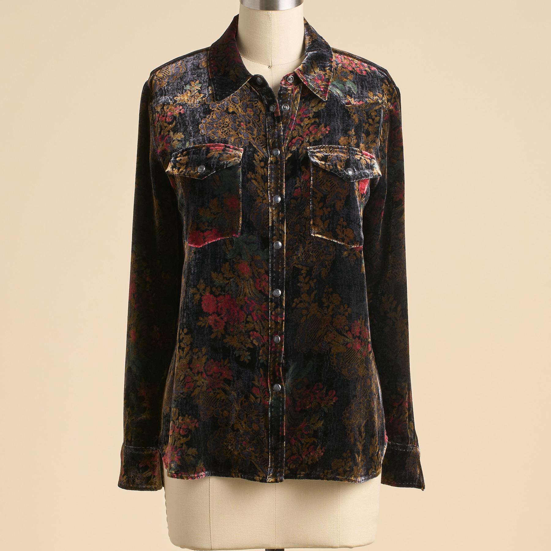Anja Floral Velvet Shirt