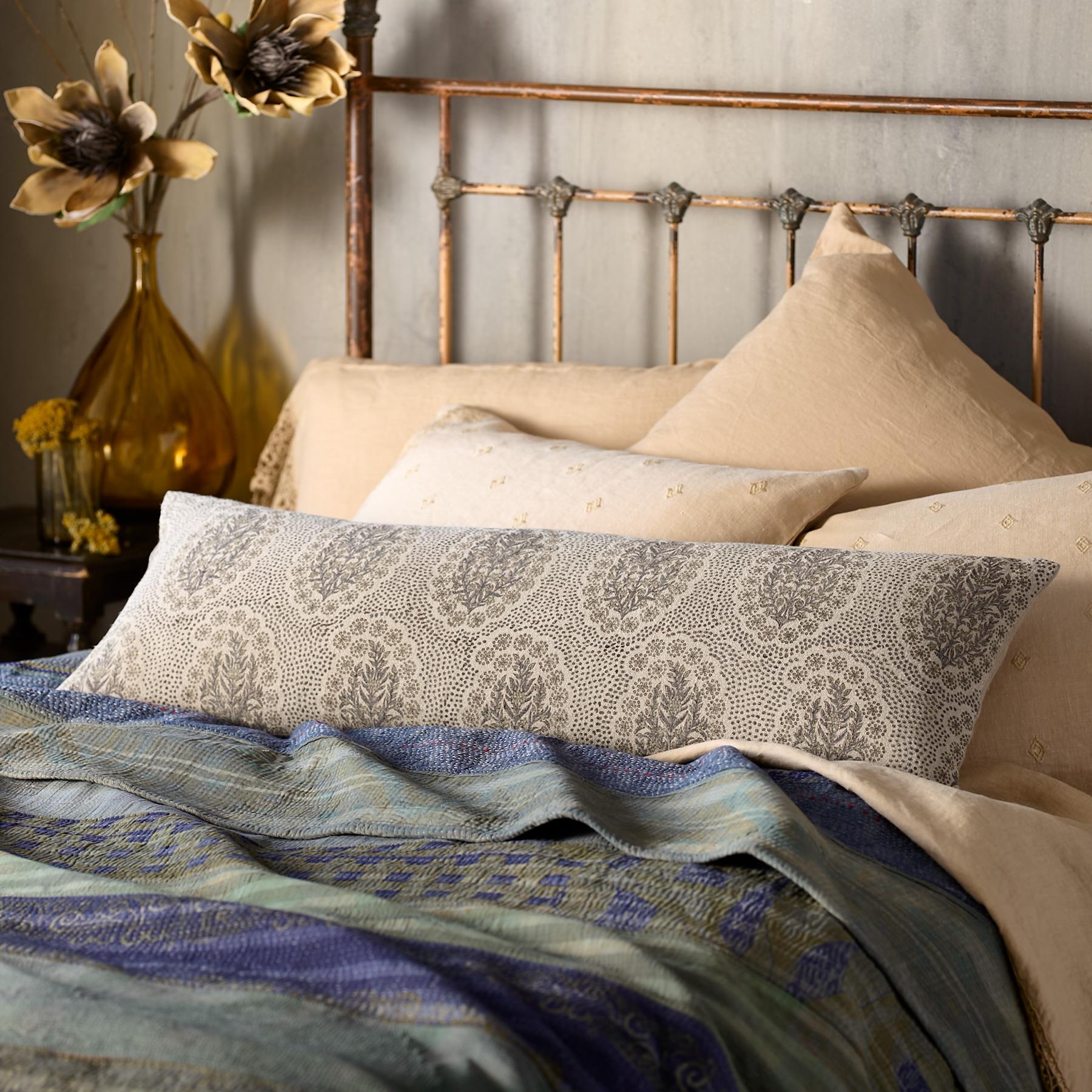 Marigold Winfleur Block Print Pillow