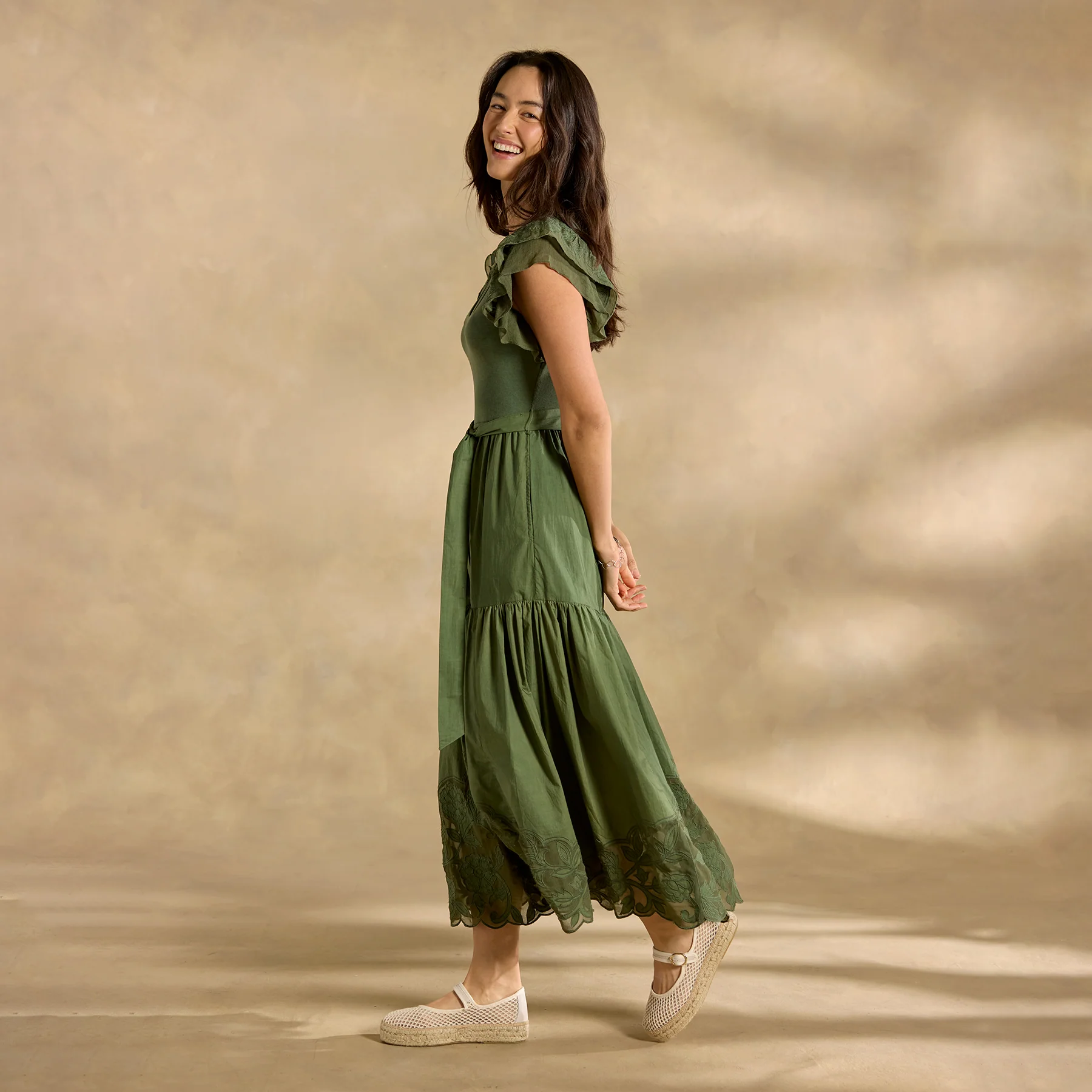 Madera Mixed-Media Dress