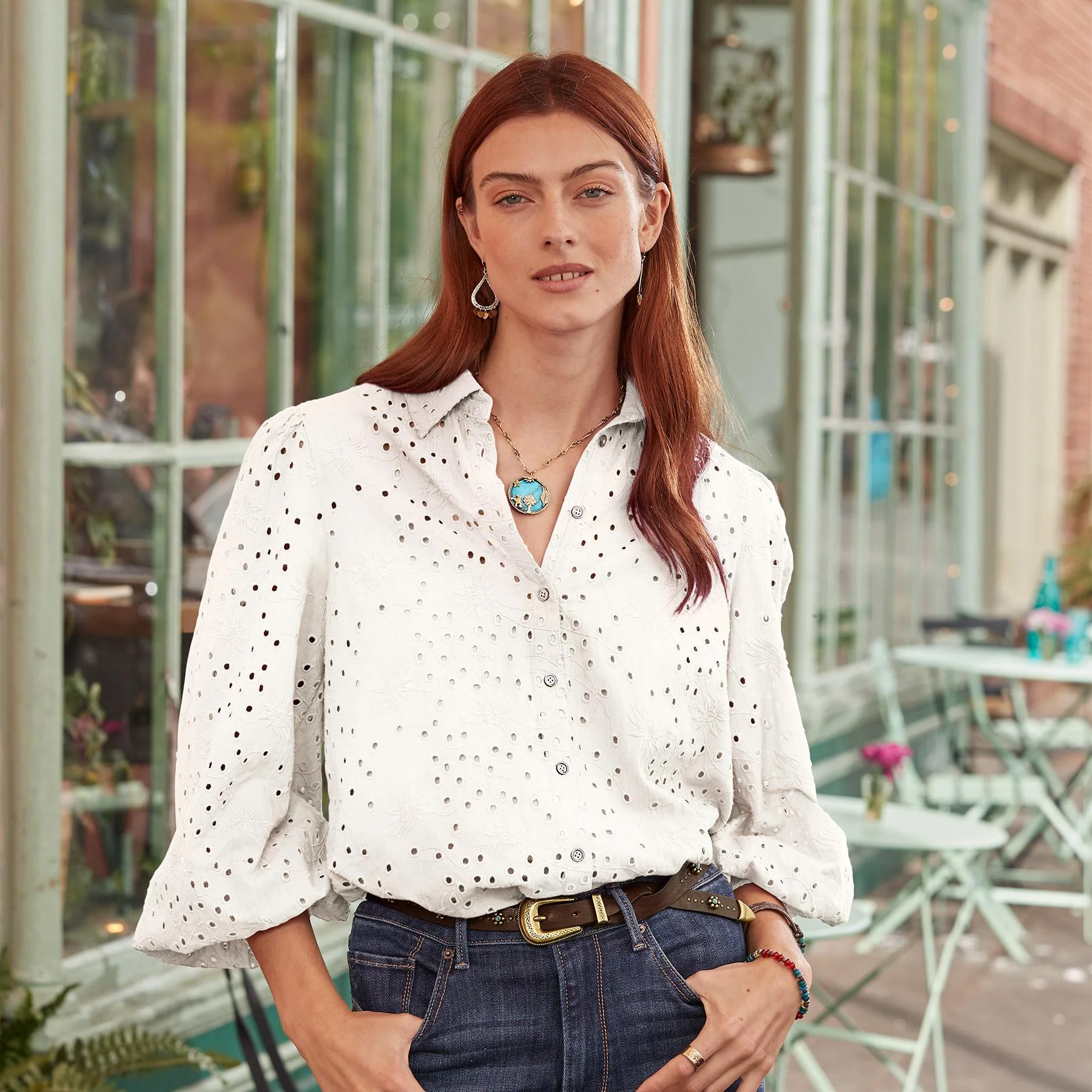 Celestine Eyelet Shirt