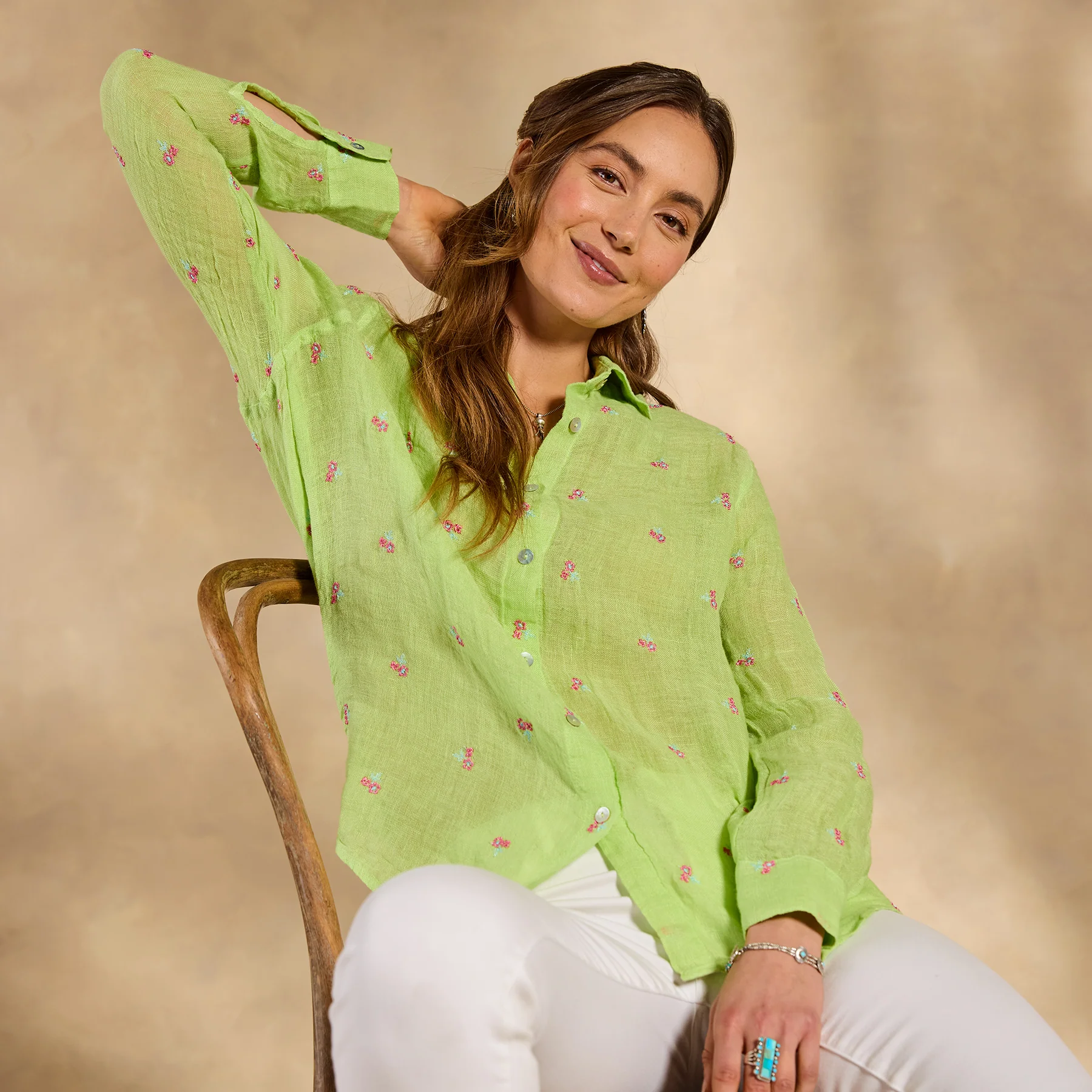 Breezy Blossoms Linen Shirt