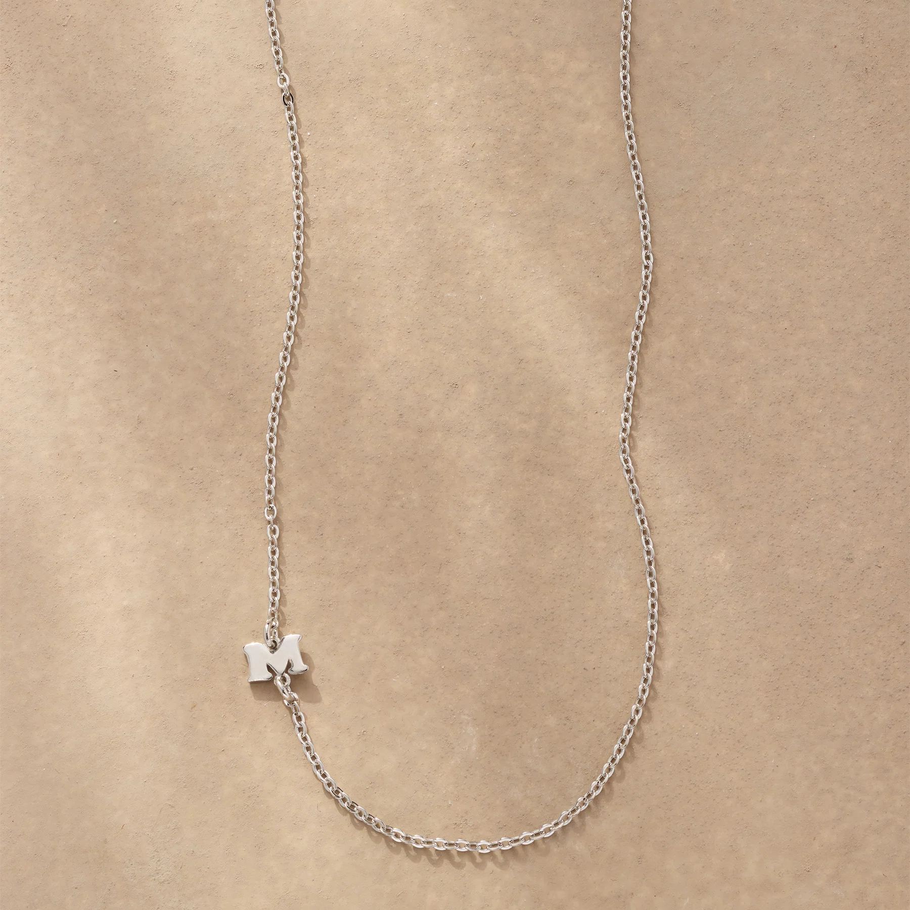 Silver Initial Spark Necklace