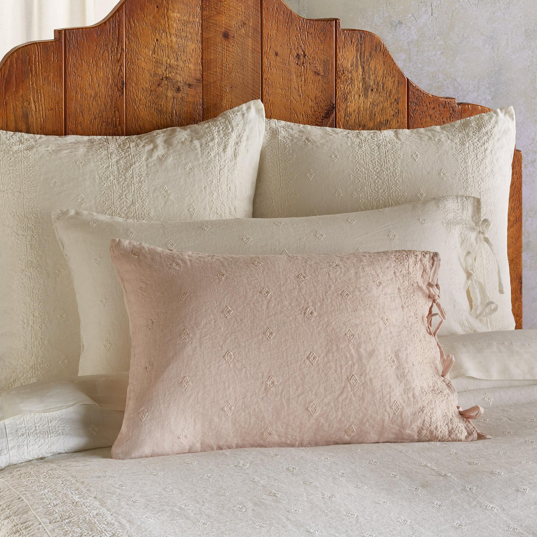 Gossamer Linen Embroidery Sham