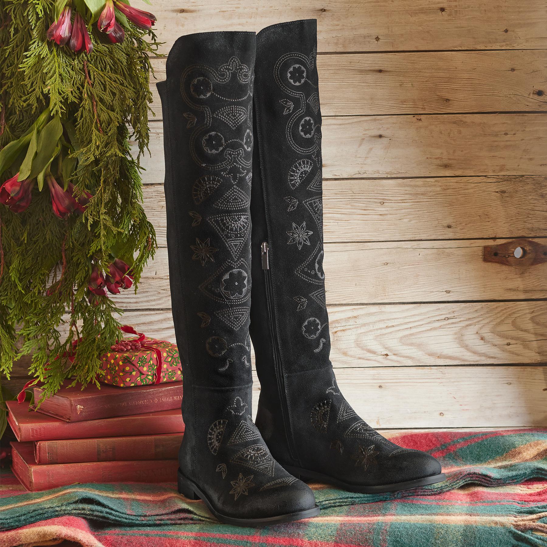 Brocade Tall Boots