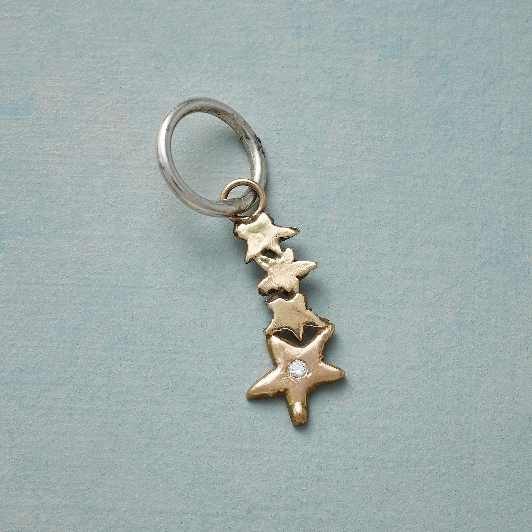 Gold Diamond Shooting Star Charm