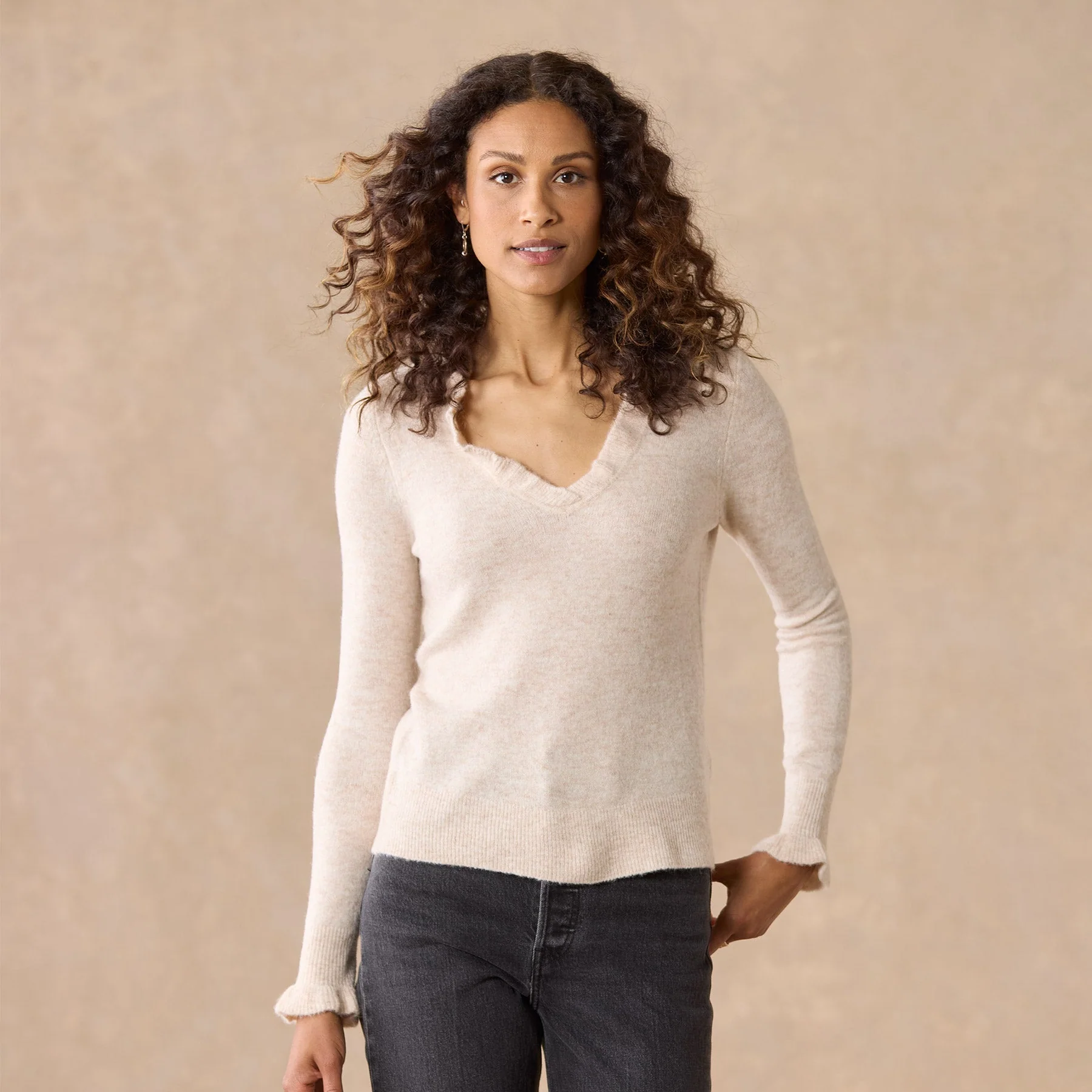 Gisella Ruffle Sweater, Petite