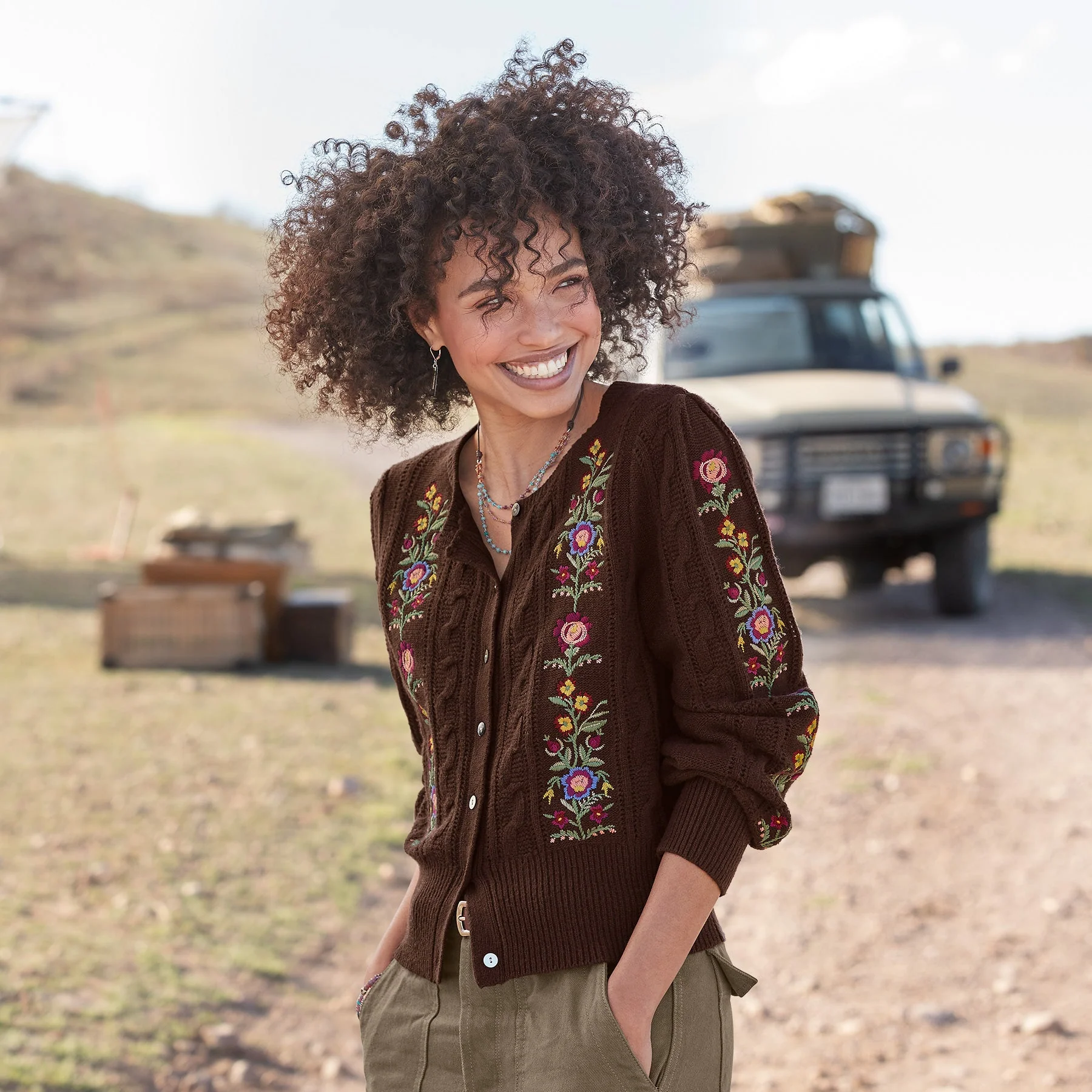 Swiss Florals Cardigan