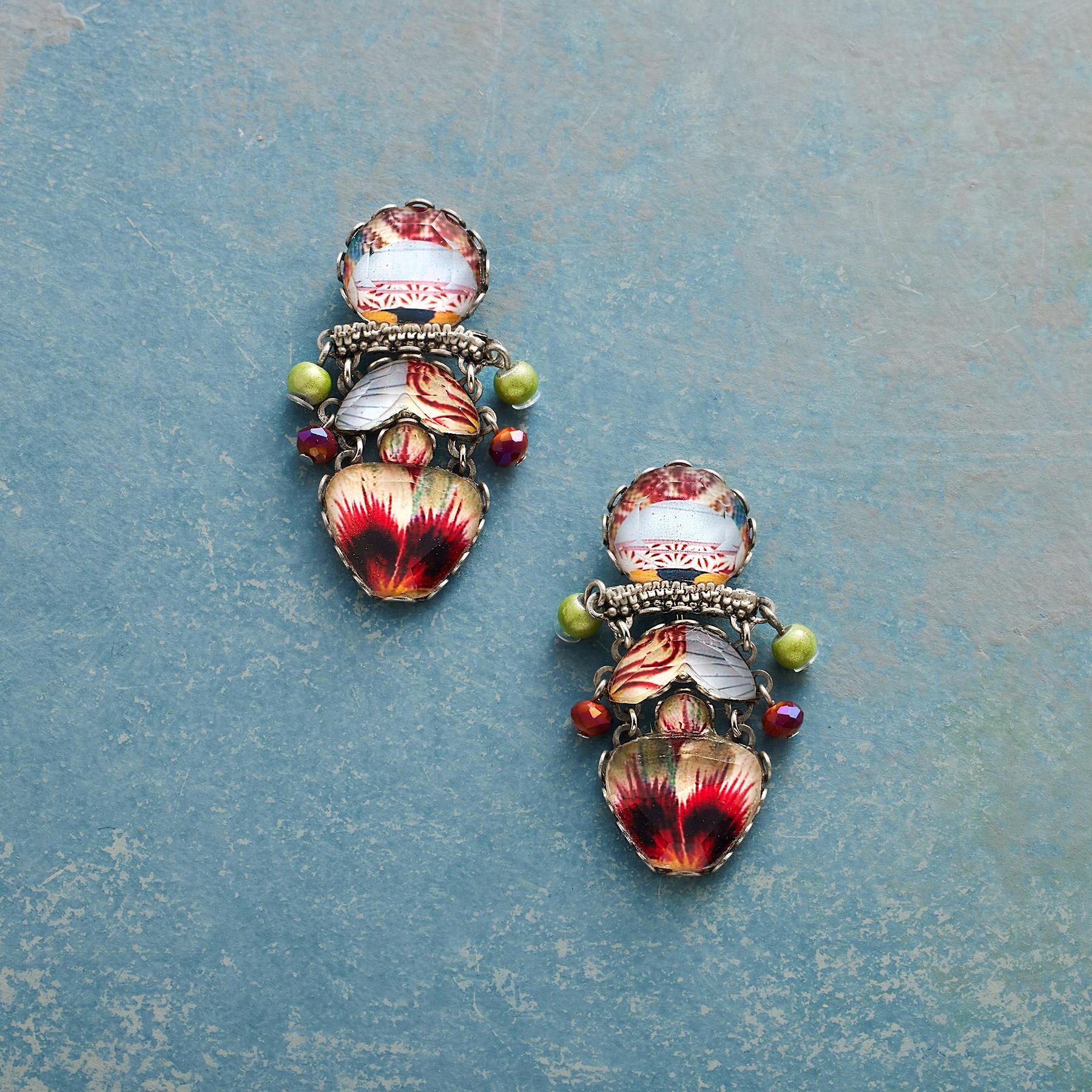 Scarlet Blooms Earrings