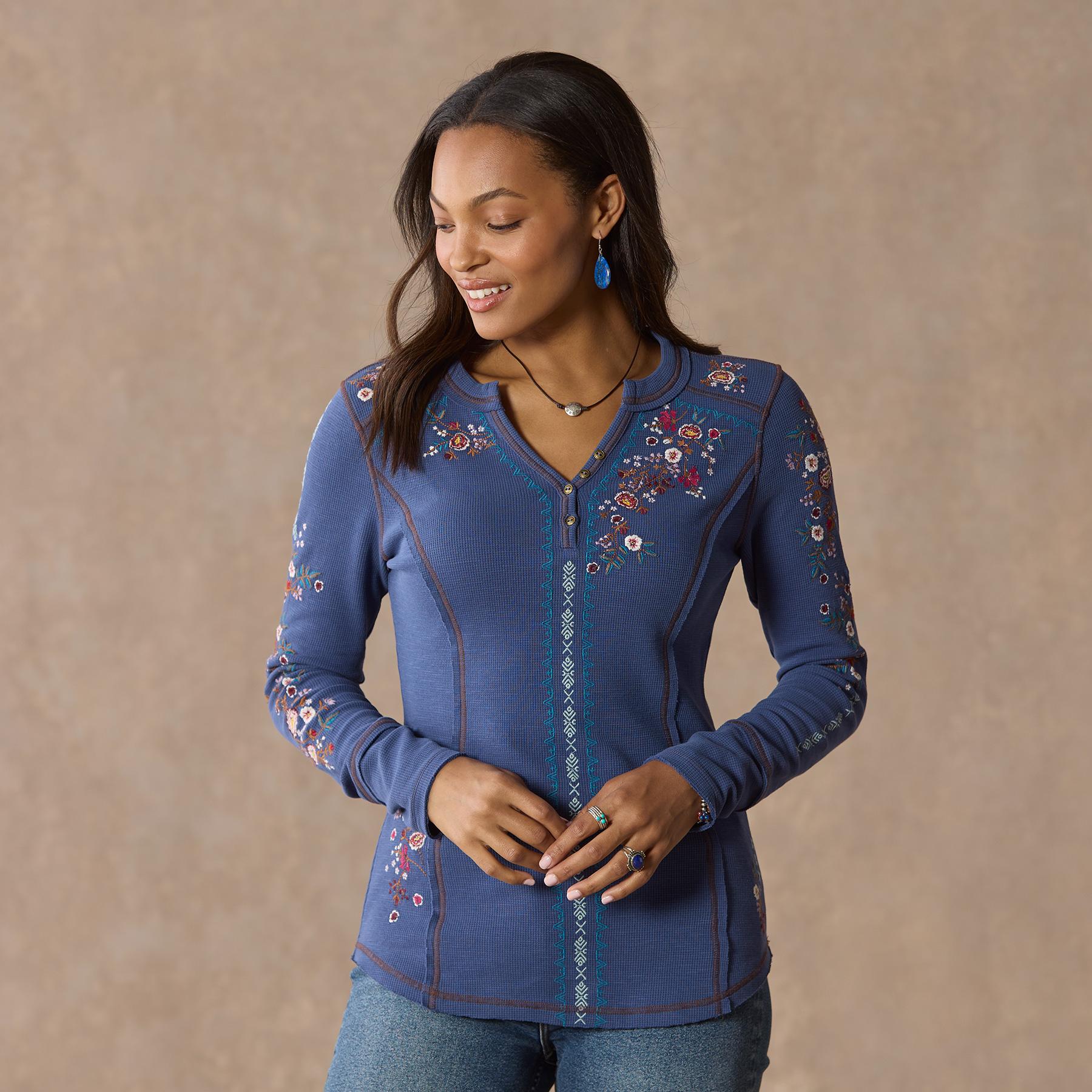 Fayette Floral Henley, Petite