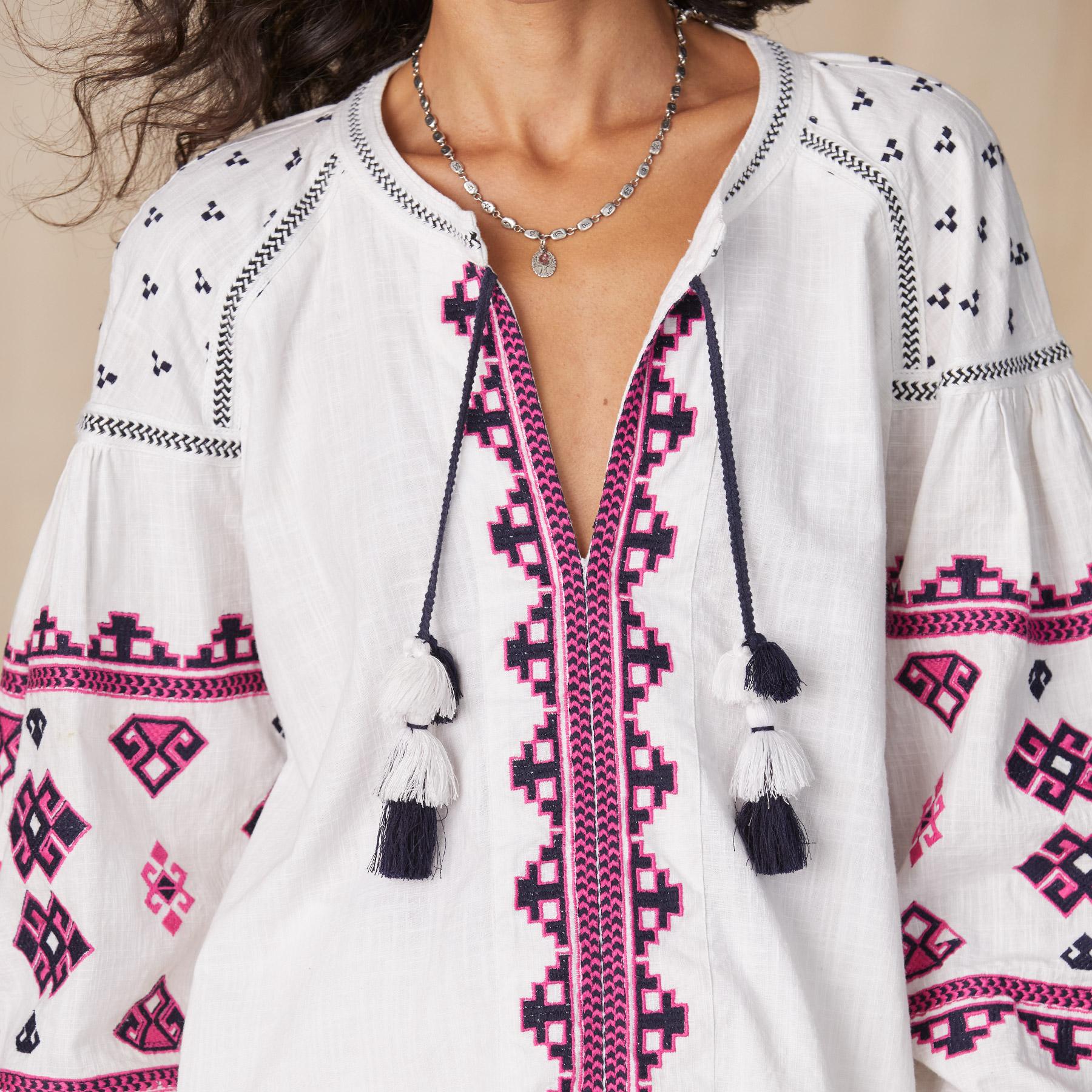 Delphi Embroidered Top