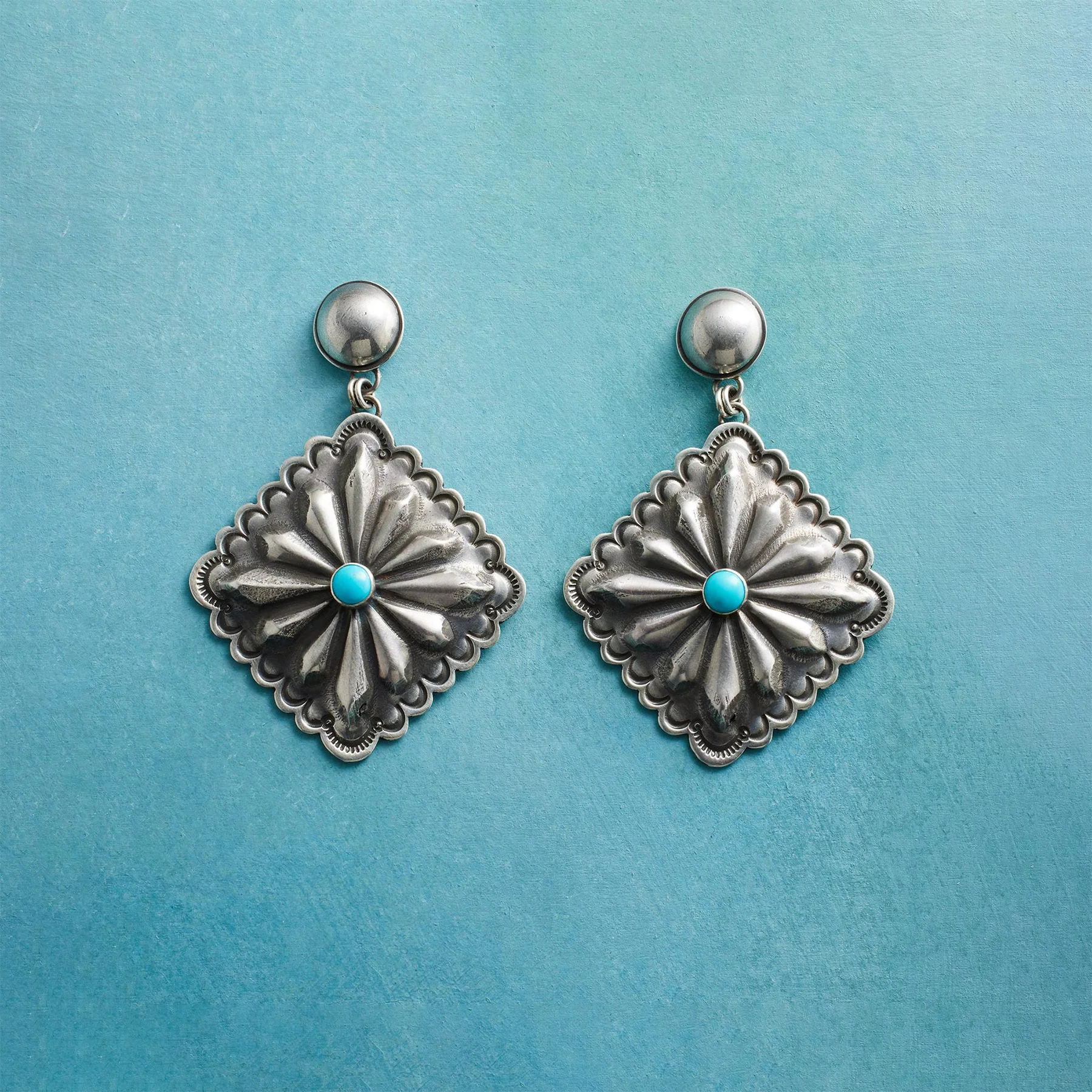 Square Concho Earrings