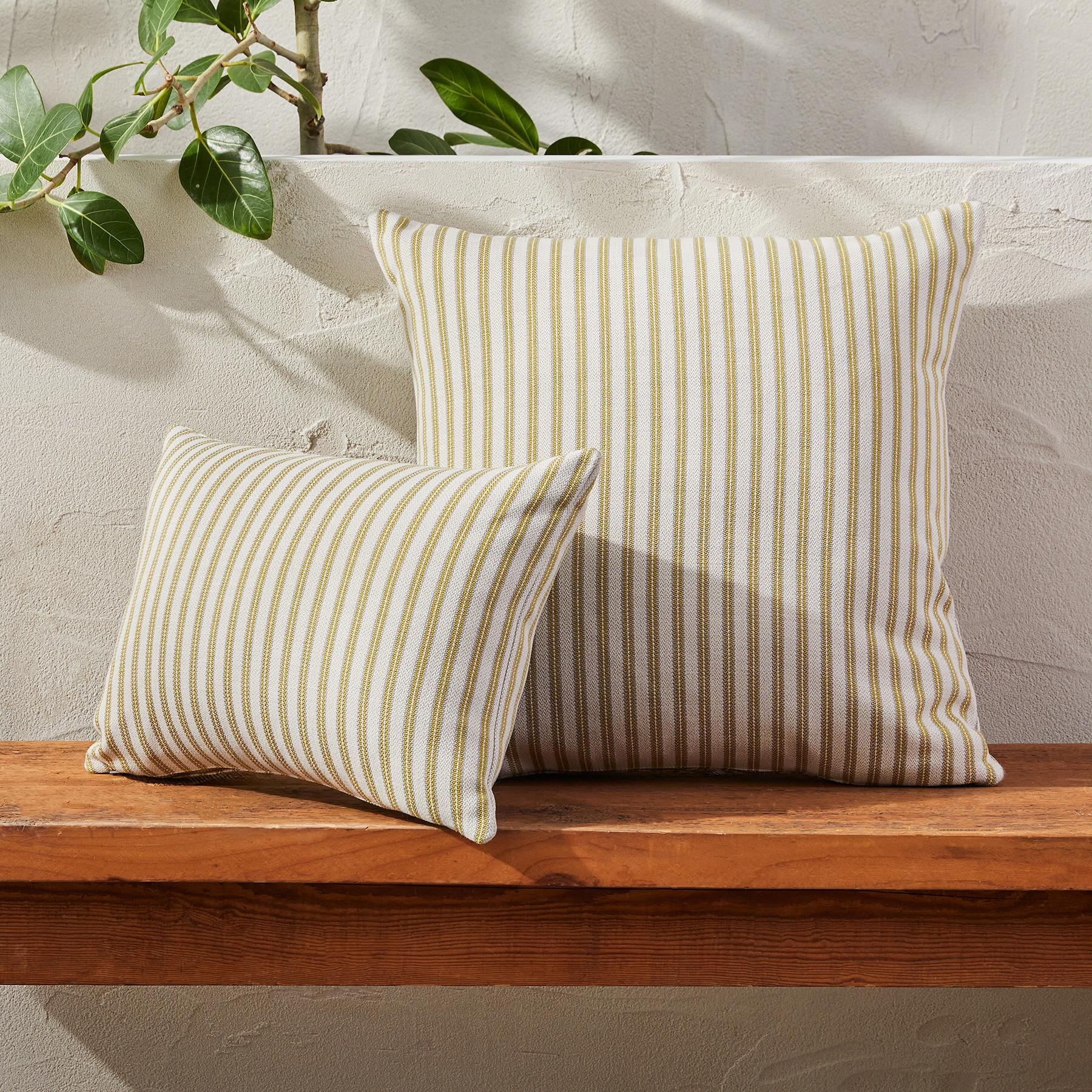 Outdoor Retreat Striped Pillow