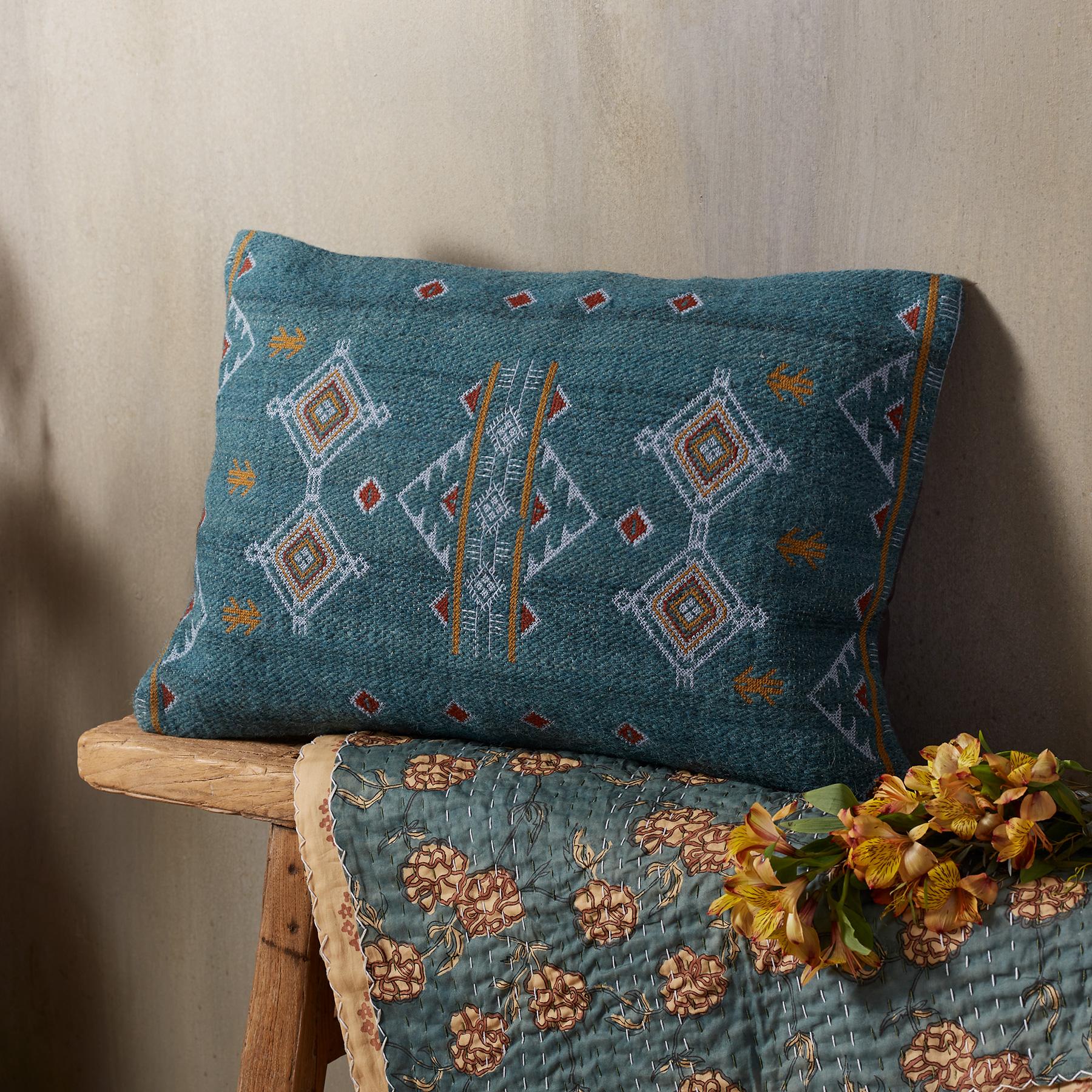 Sunset Ridge Peacock Bolster Pillow