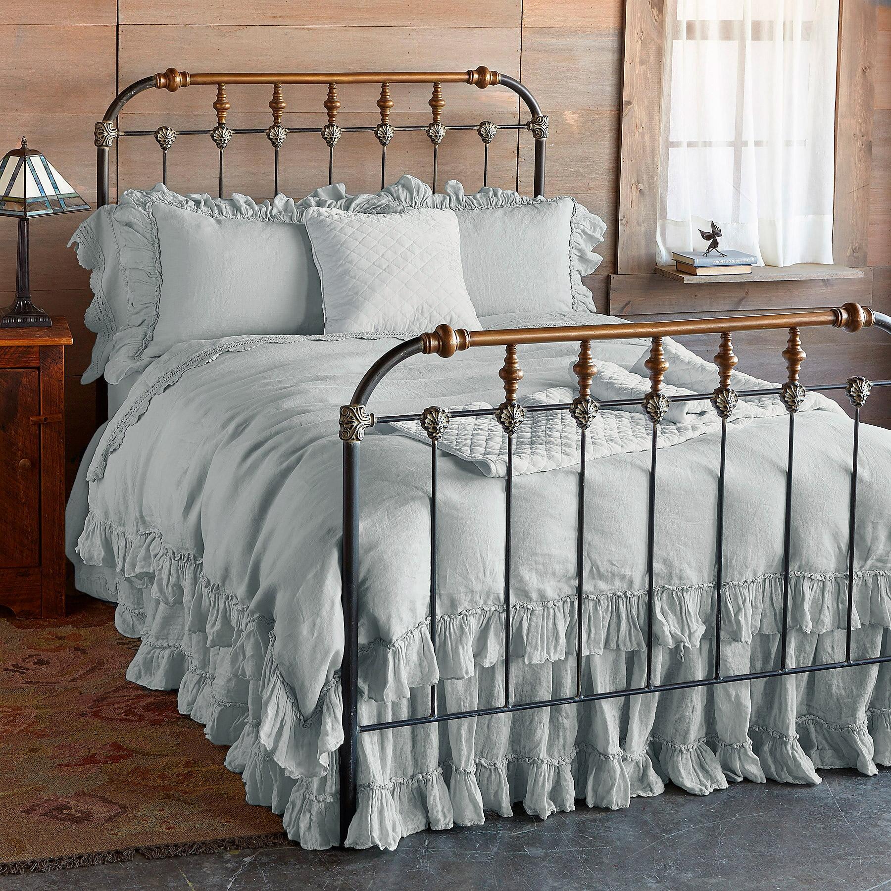 Gossamer Linen Ruffle Duvet Cover