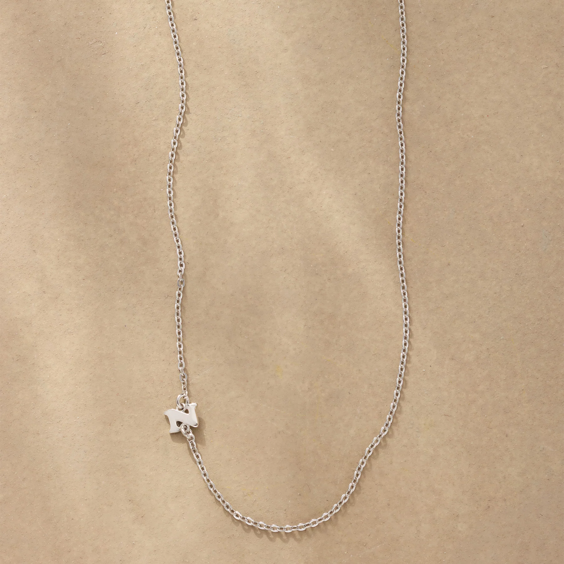 Silver Initial Spark Necklace
