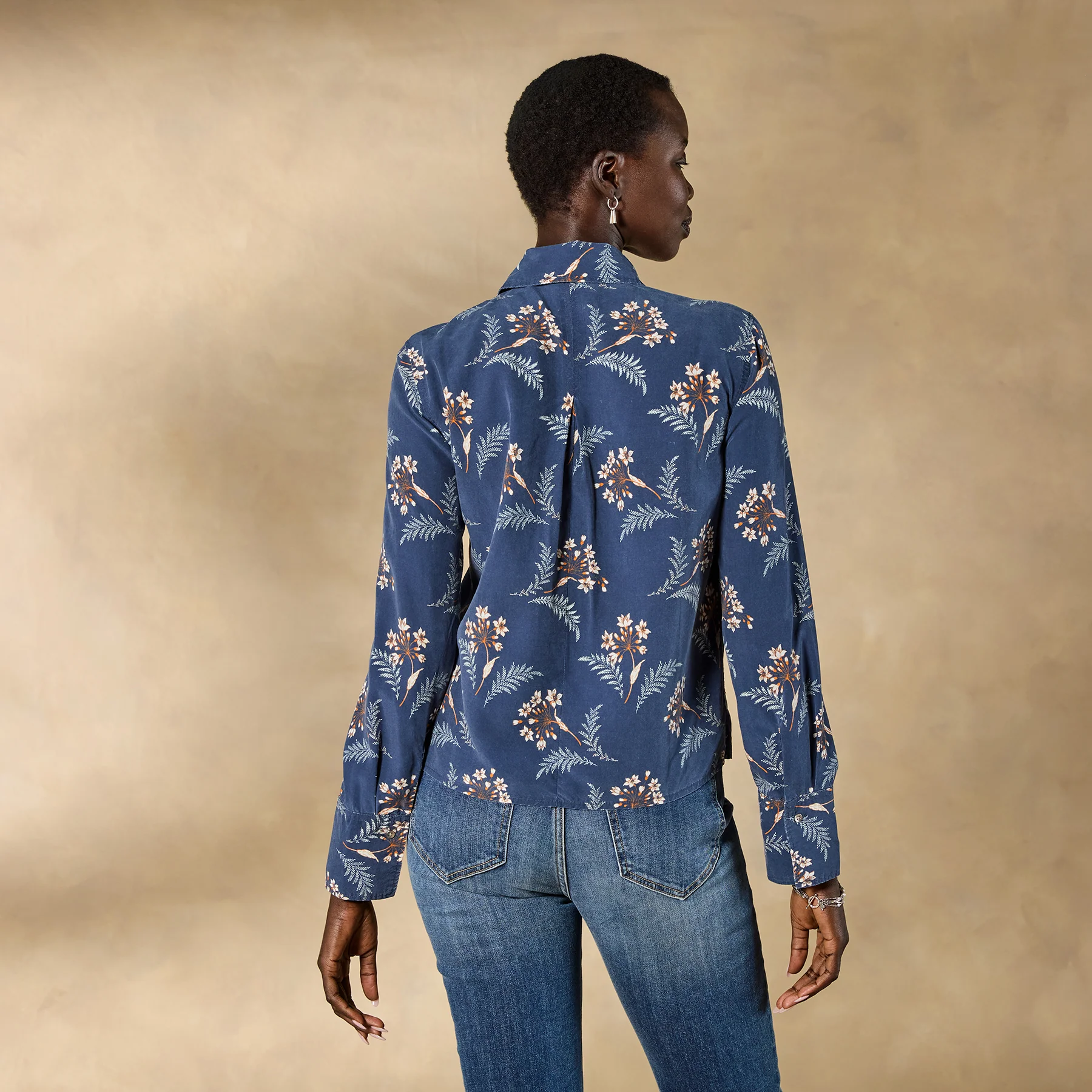 Ryleigh Mixed-Print Shirt, Petite