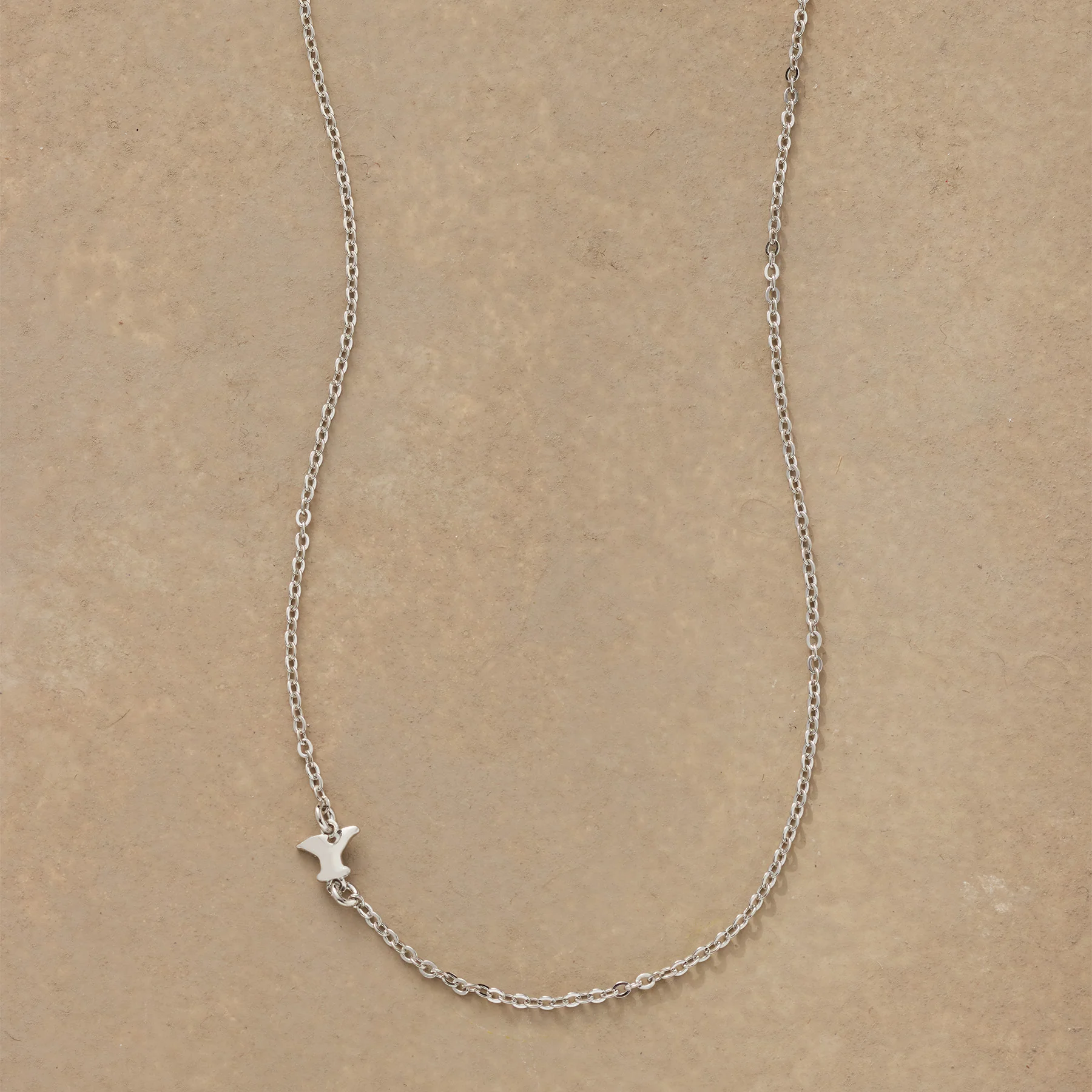 Silver Initial Spark Necklace