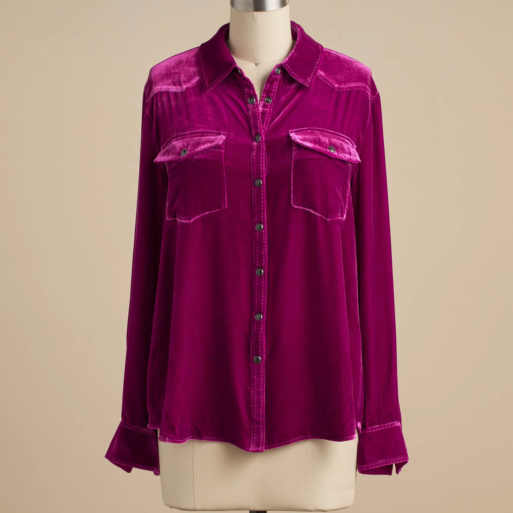 Anja Velvet Shirt, Petite
