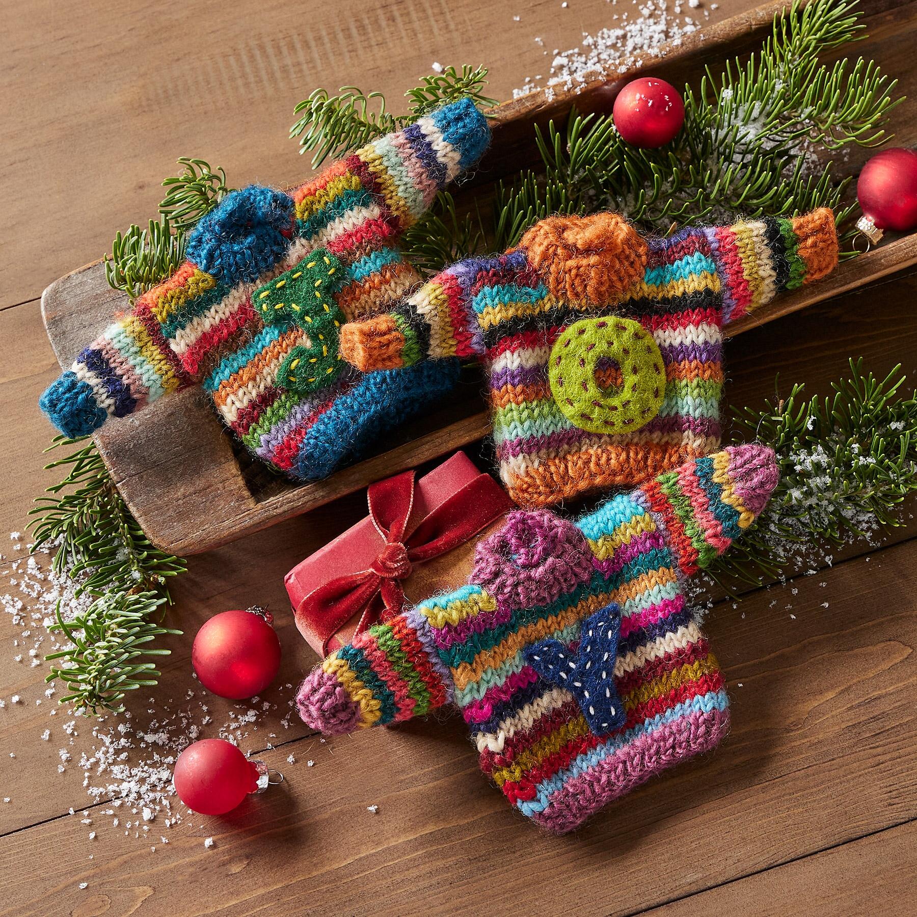 Striped Initial Sweater Ornament