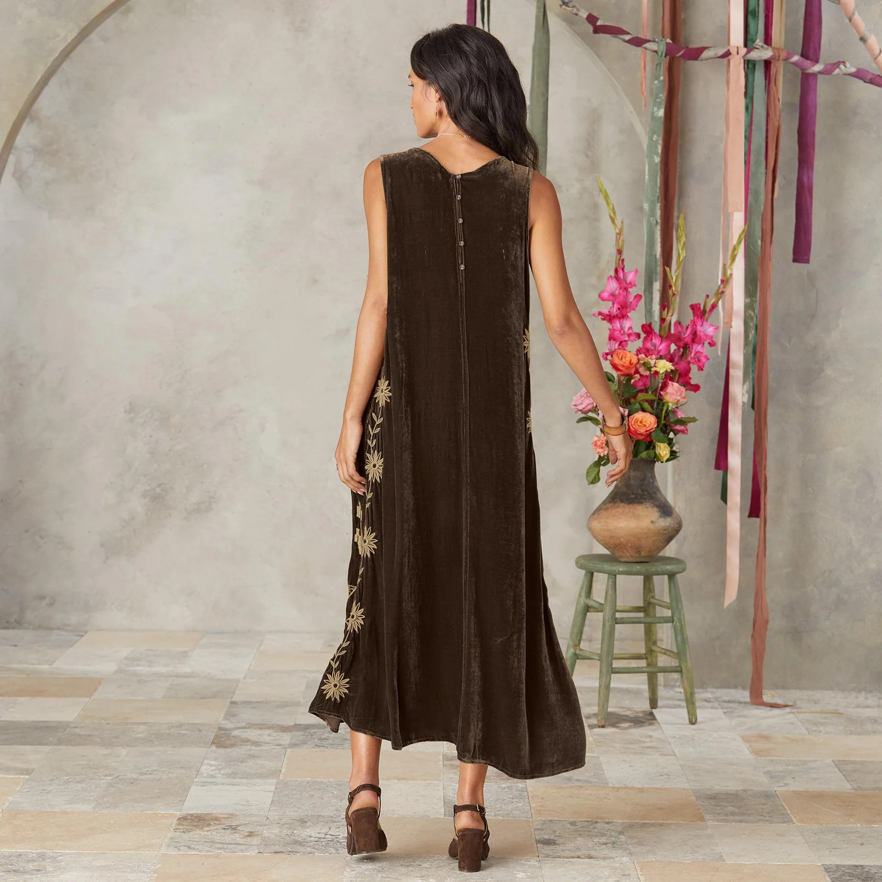 Georgina Velvet Maxi Dress, Petite