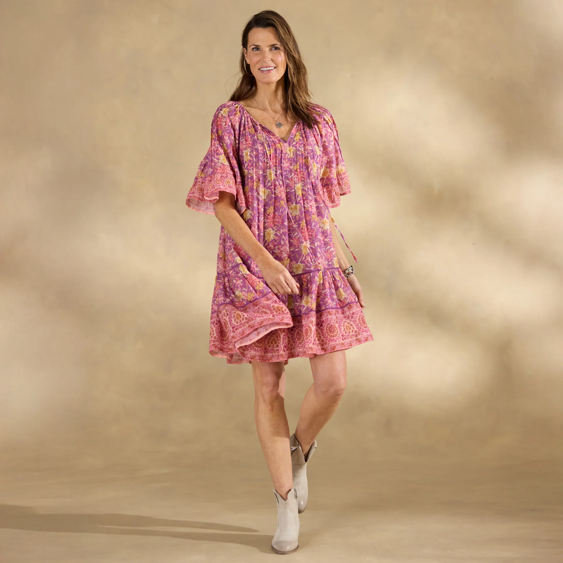 Aisha Printed Dress, Petite