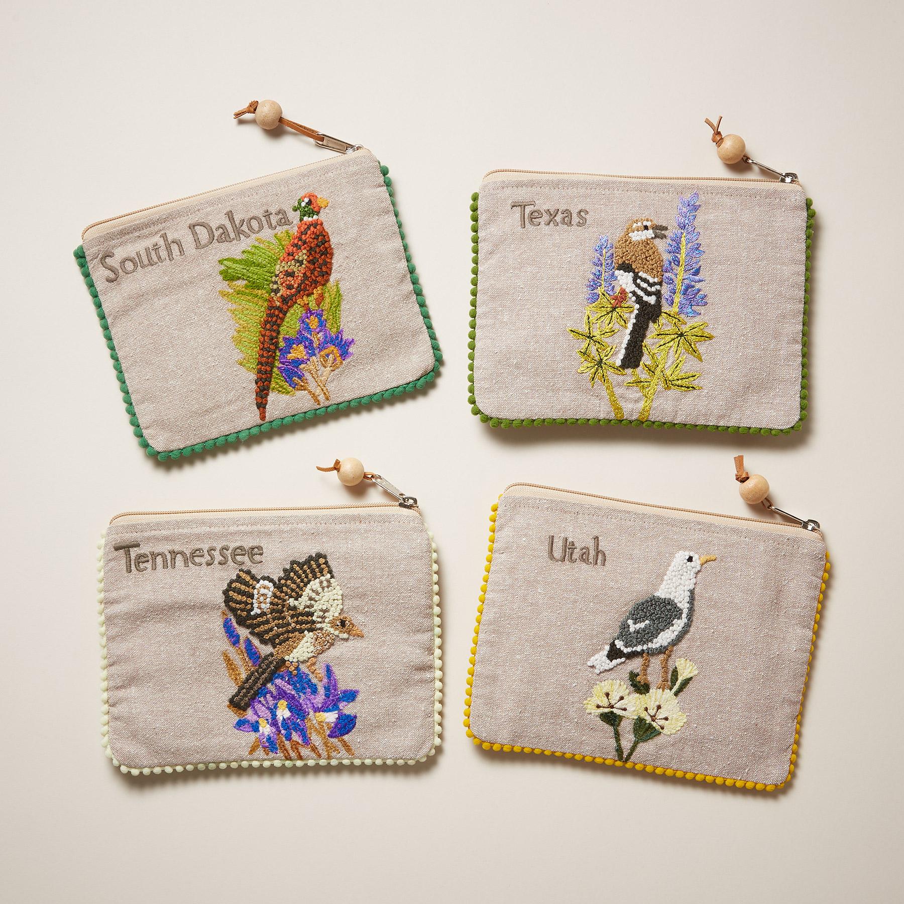 Birds Of The States Jewelry Pouches