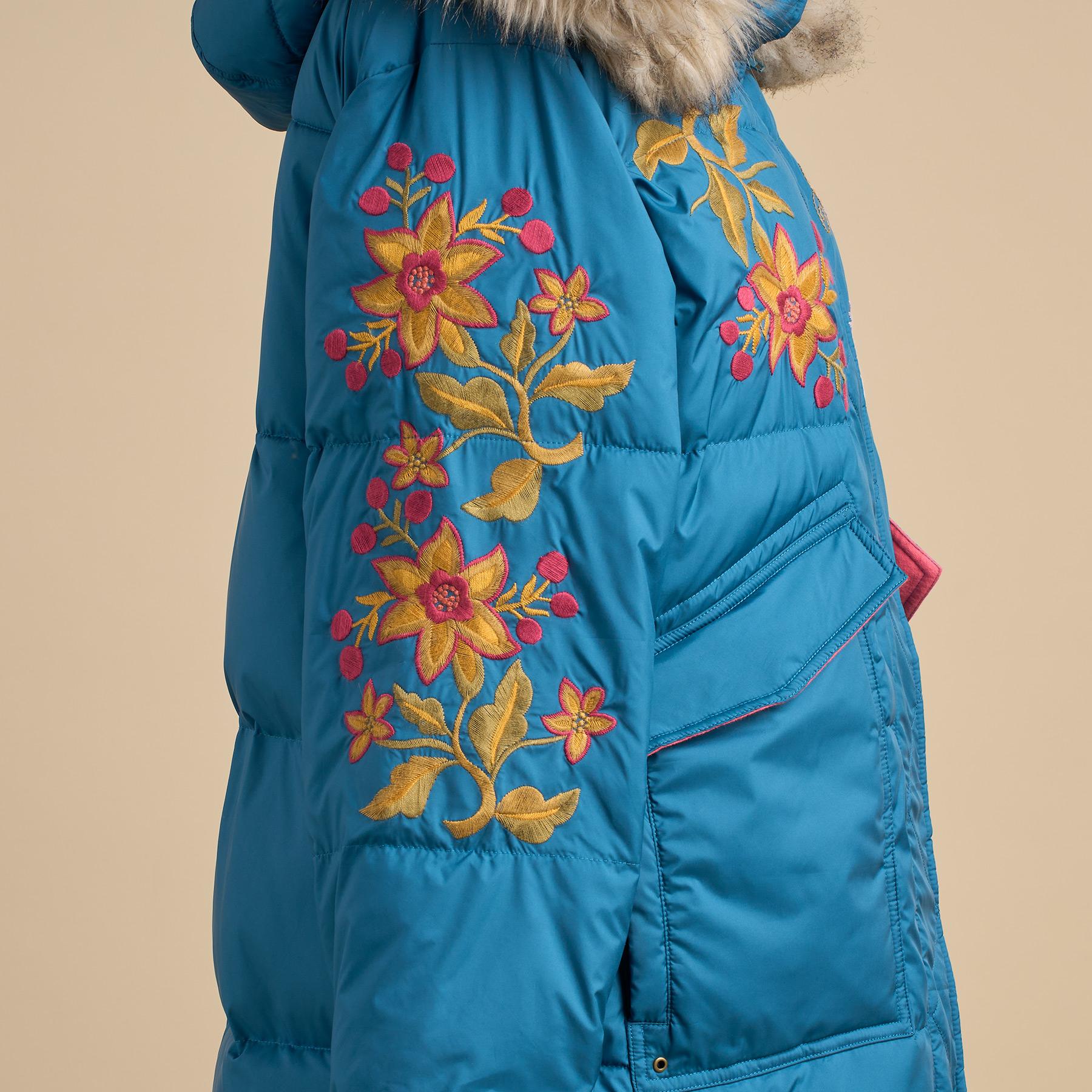 Snowflower Puffer Coat, Petite