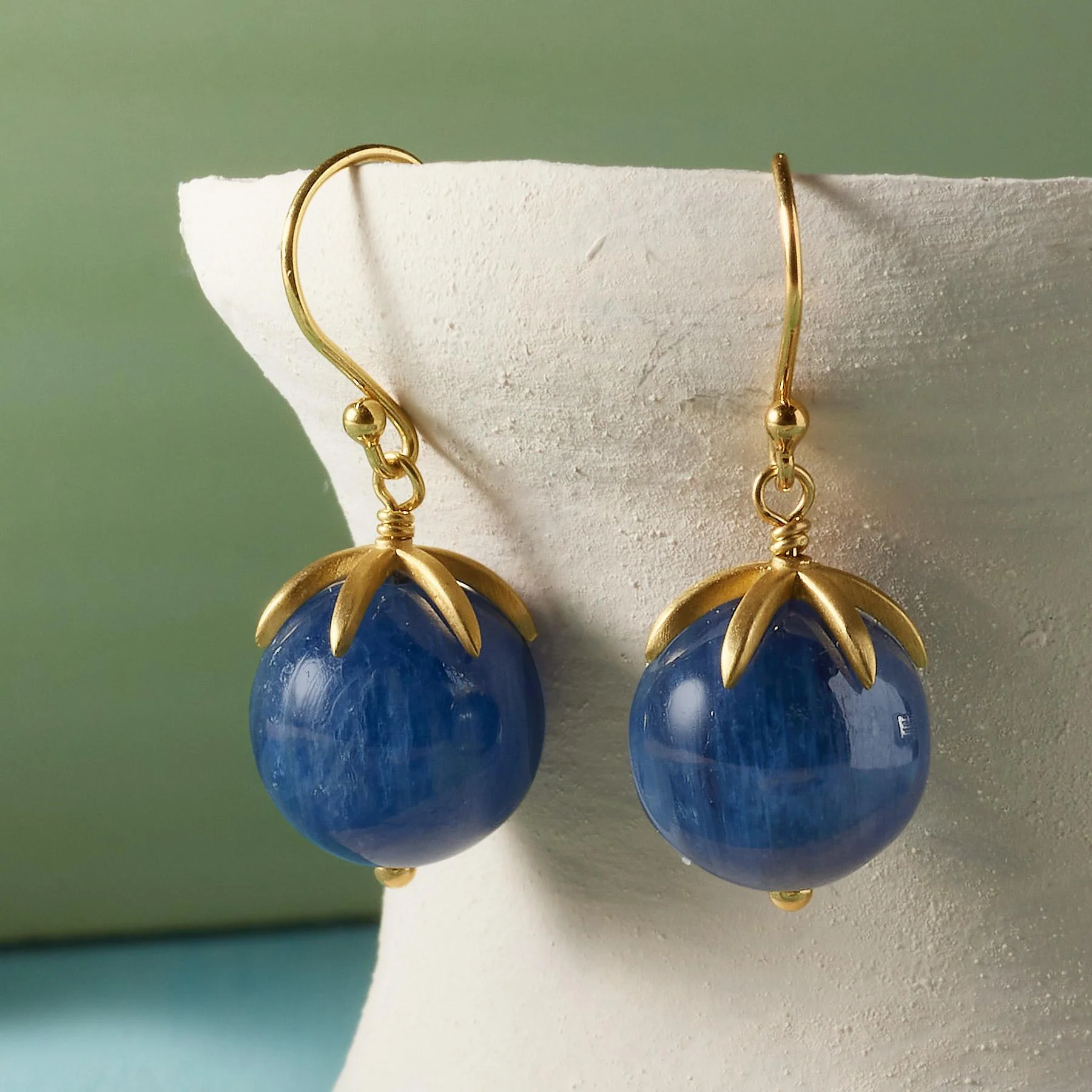 Kyanite Globe Earrings