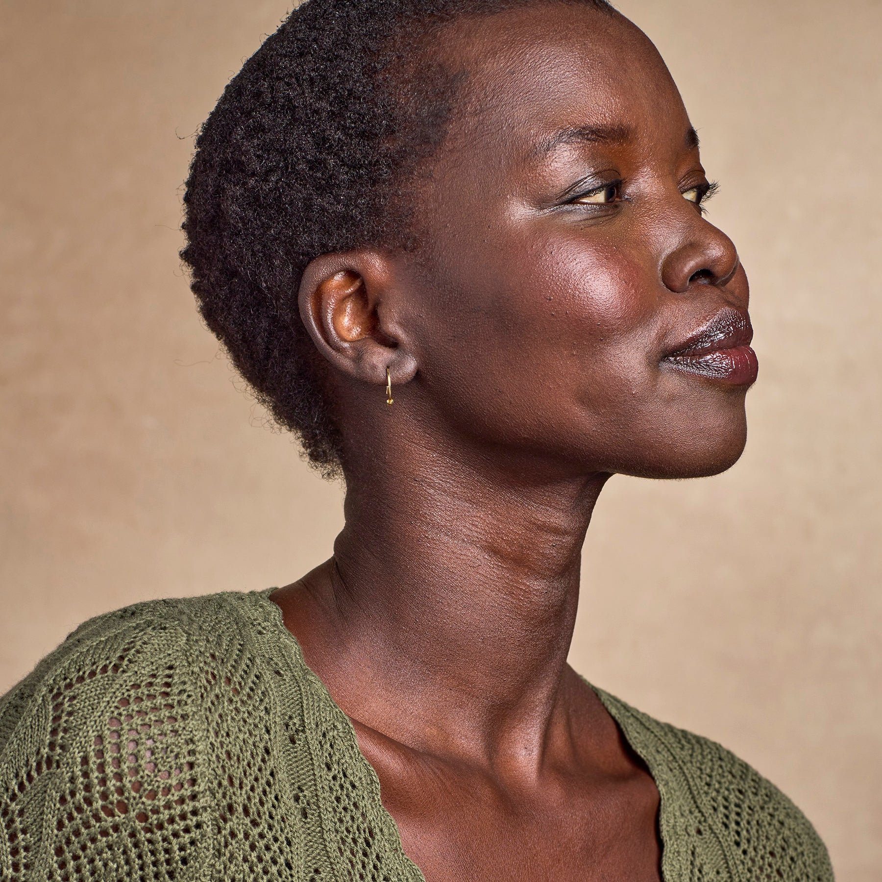 18Kt Gold Plate Double Dot Earrings