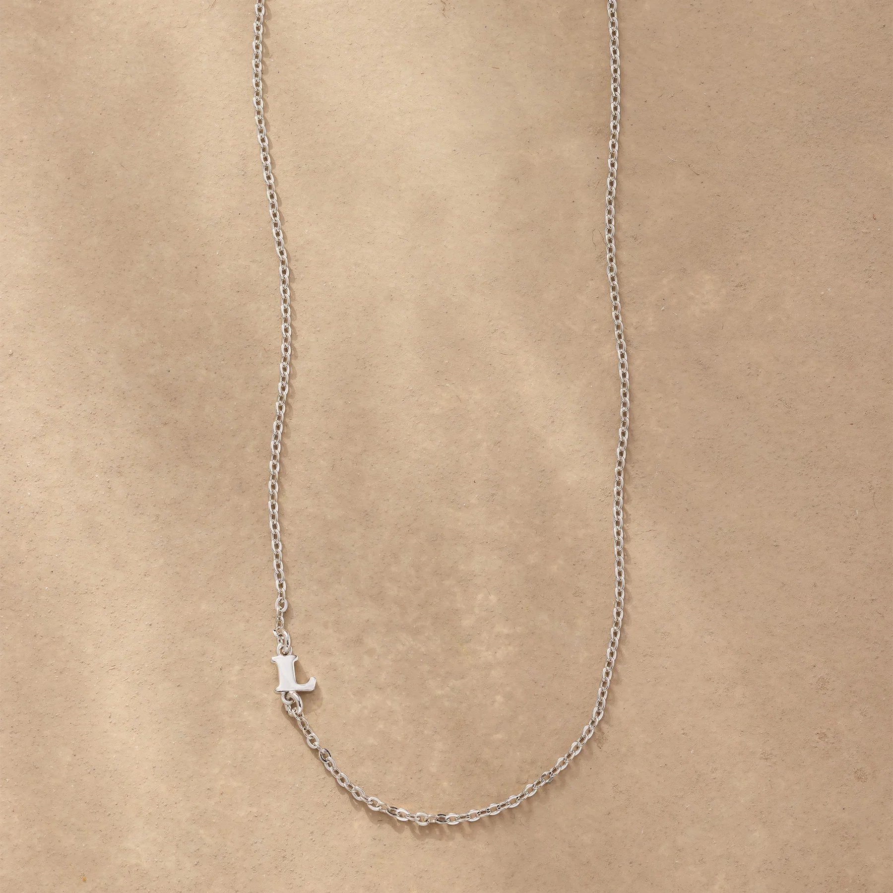 Silver Initial Spark Necklace