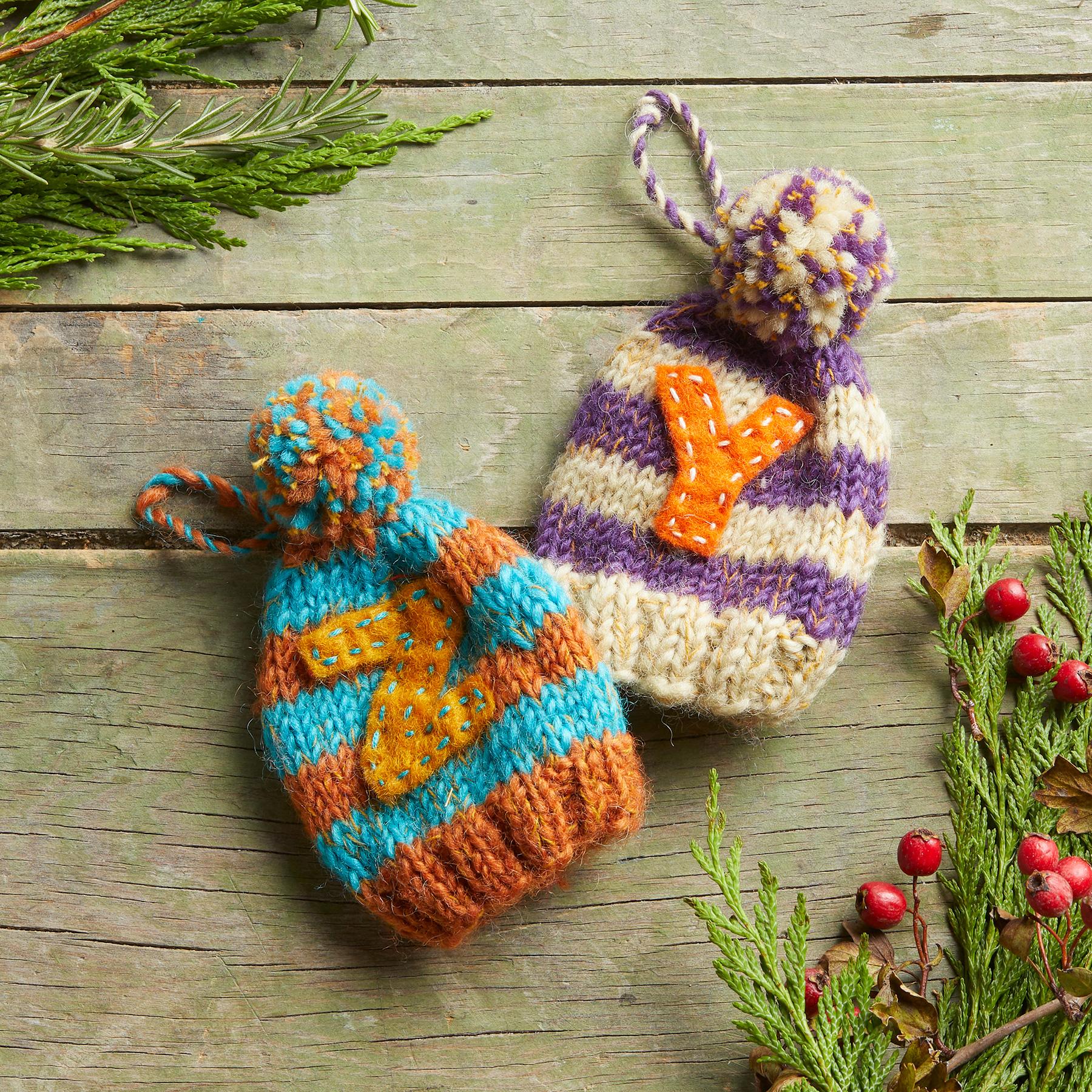 Pom Pom Letter Hat Ornament