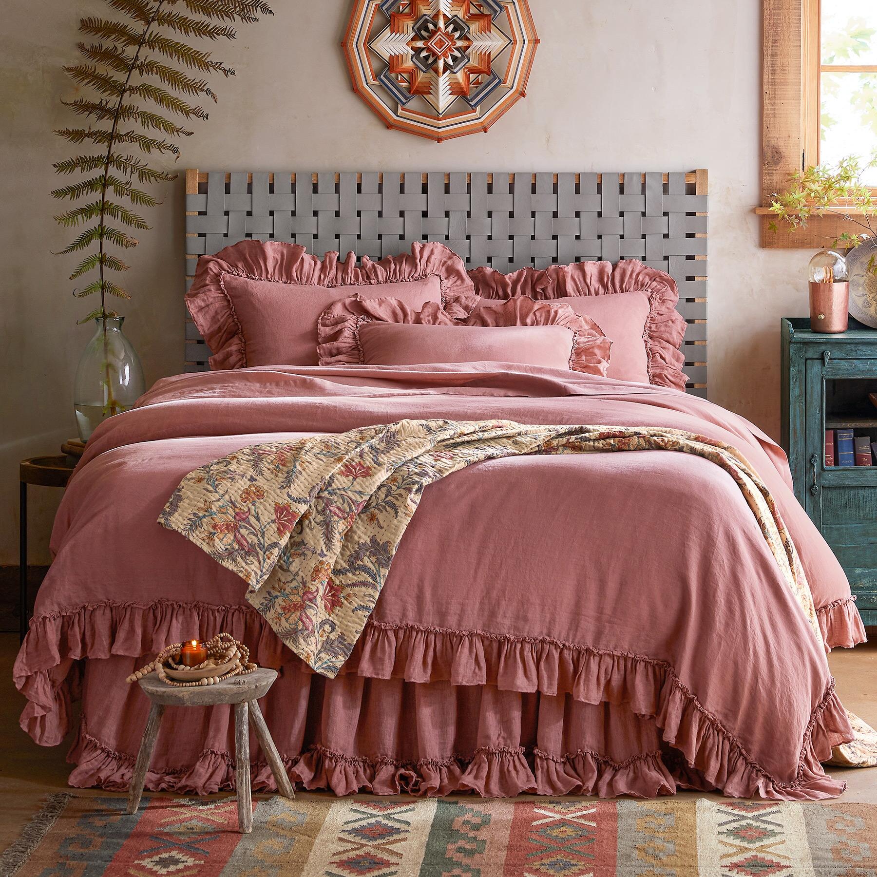 Gossamer Linen Ruffle Duvet Cover